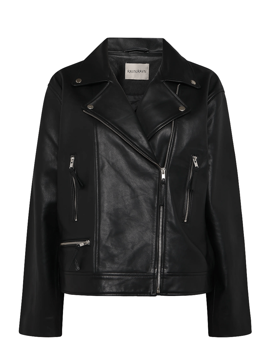 Ravn Ravn - Hang Biker jacket - lederjacken - black - 0