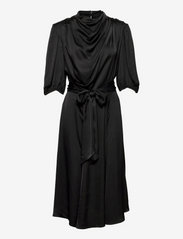 Ravn - VALENTINA DRESS - midi dresses - 001 black - 0
