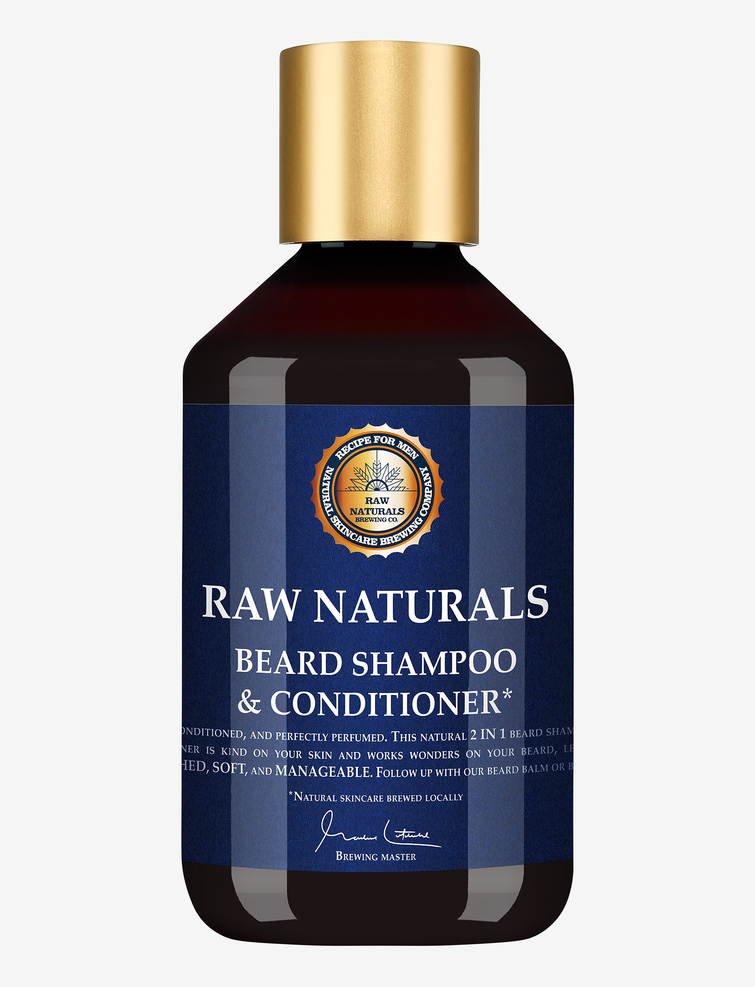 Raw Naturals Brewing Company Beard Shampoo & Conditioner, Beard Shampoo, Nude, Str: 250 ml