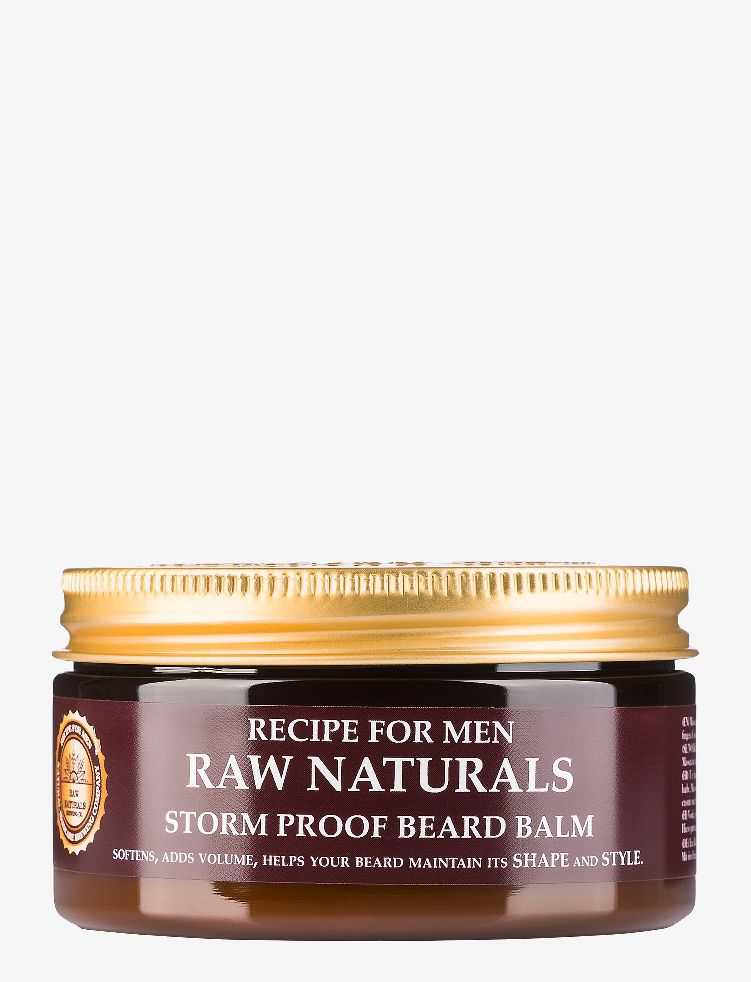 Raw Naturals Brewing Company Storm Proof Beard Balm, Beard Vinegar & Dressing Bottles, Nude, Str: 100 ml