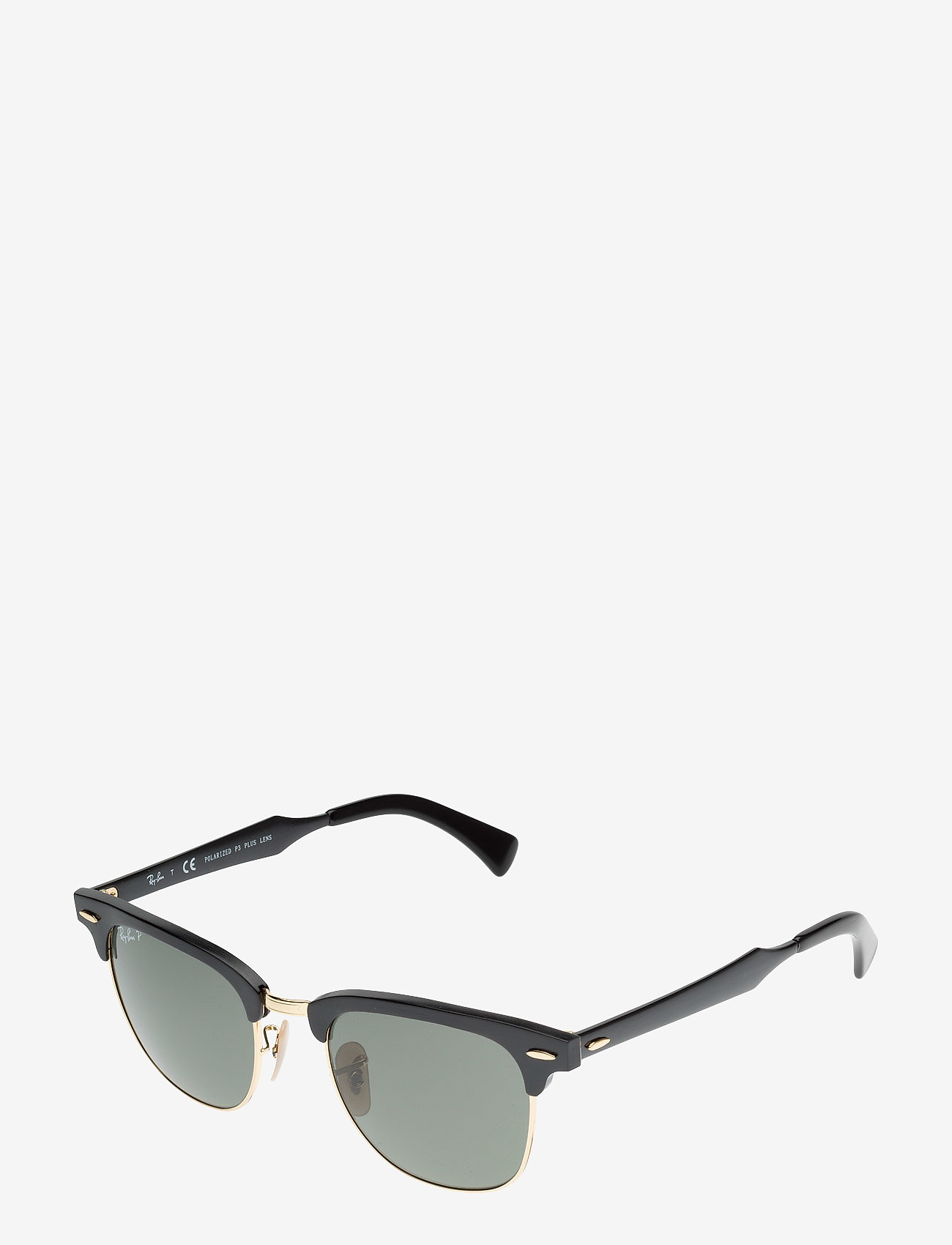 Ray-Ban - CLUBMASTER ALUMINUM - d-shaped solbriller - black/arista-polar green - 1