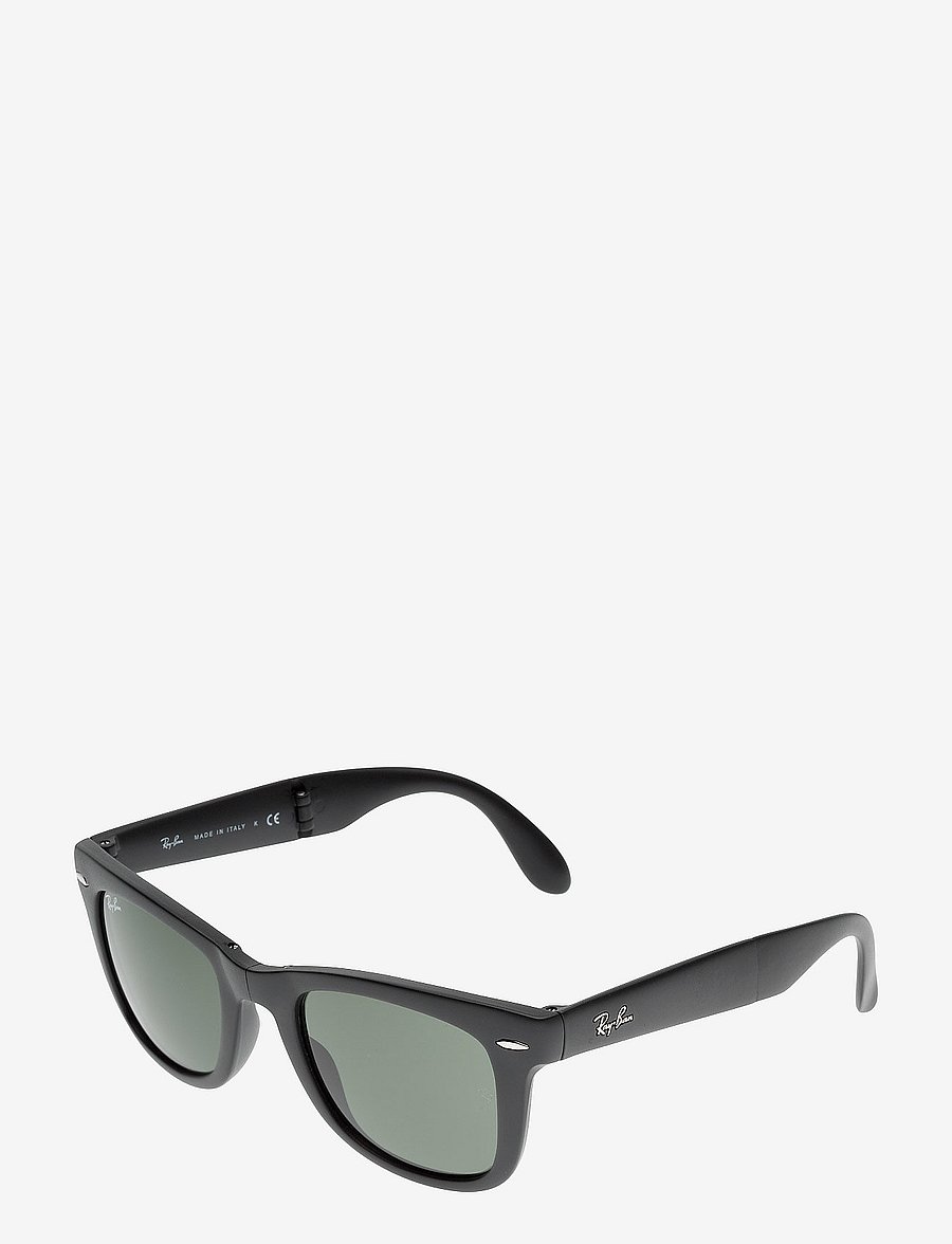 Ray-Ban - FOLDING WAYFARER - d-shaped solbriller - matte black-crystal green - 1