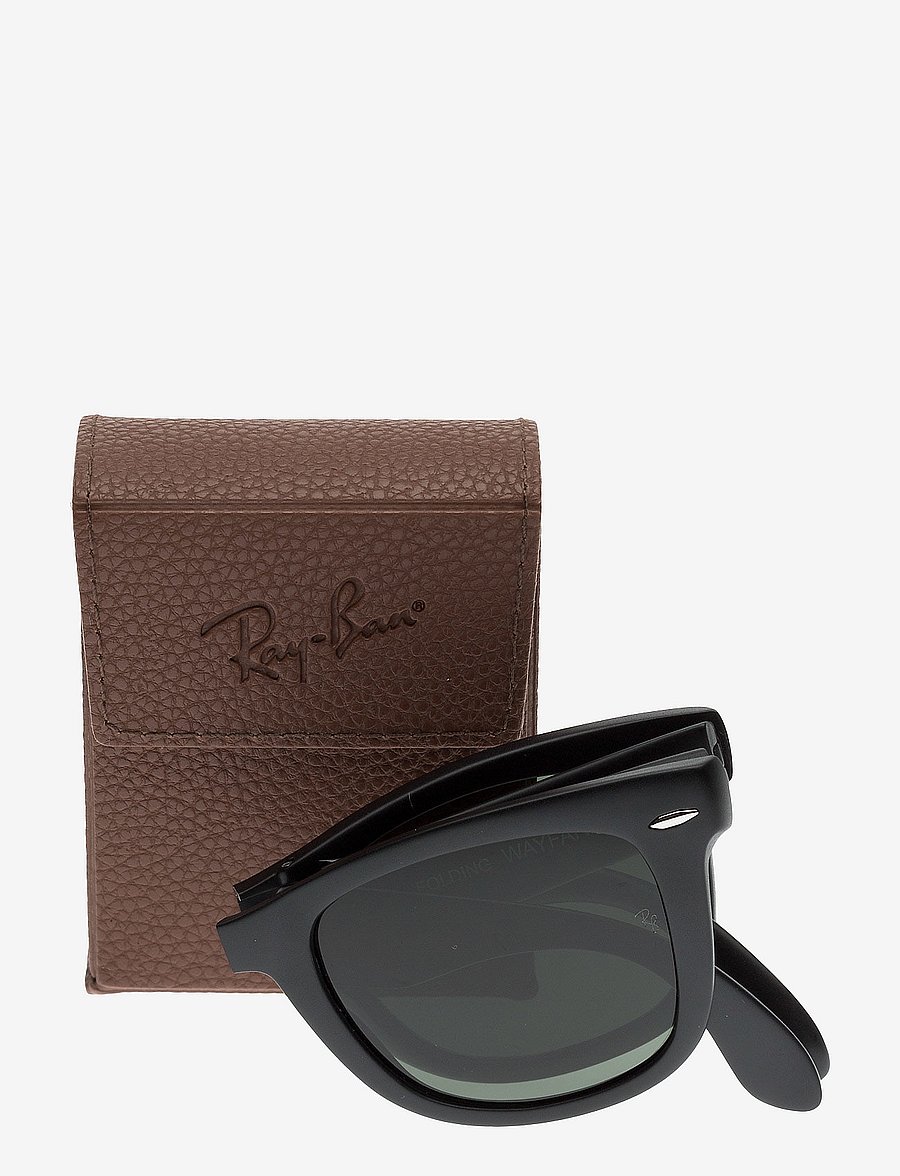 Ray-Ban - FOLDING WAYFARER - d-shaped solbriller - matte black-crystal green - 3