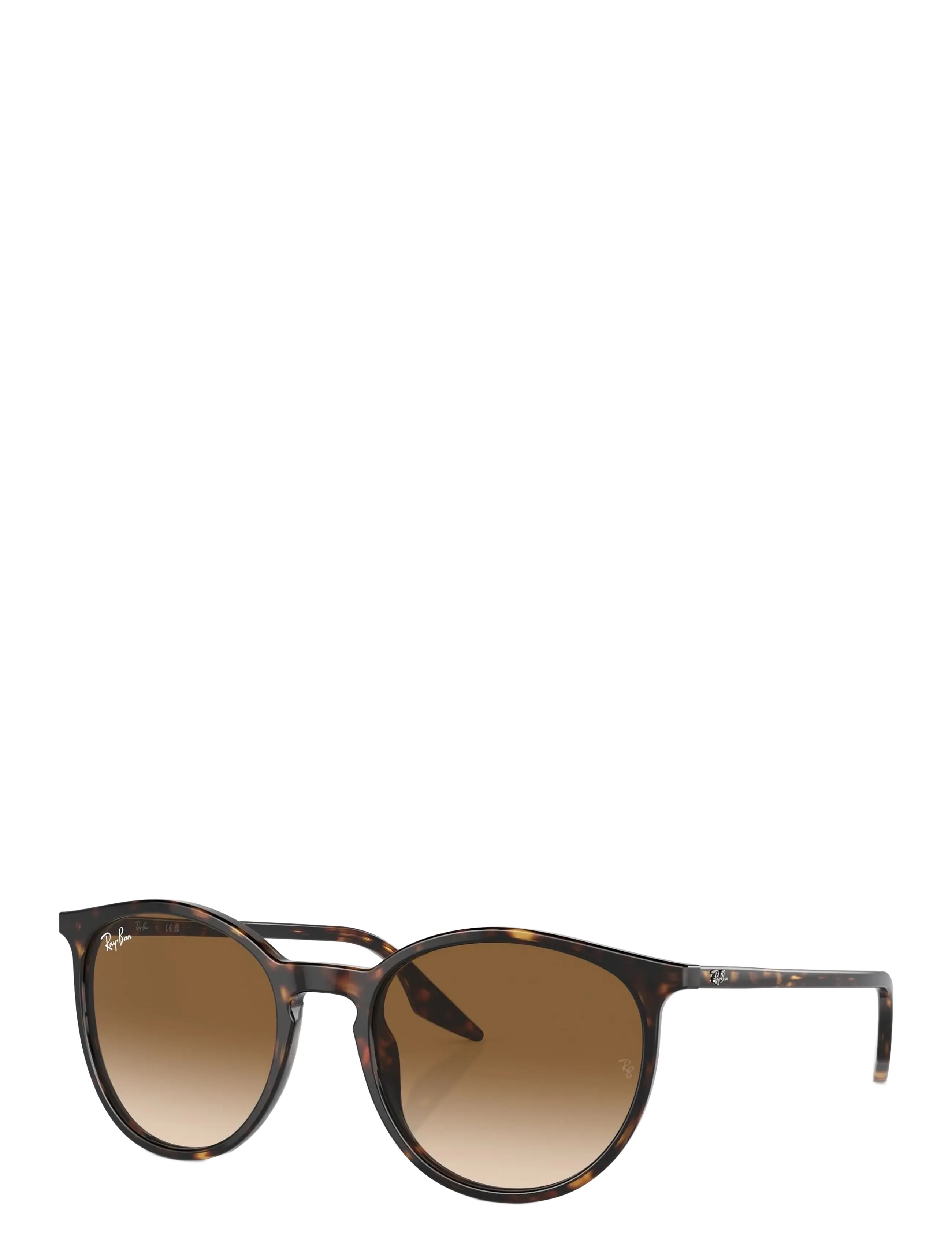 Ray-Ban - 0RB2204 - okrągłe okulary przeciwsłoneczne - havana / clear gradient brown - 4
