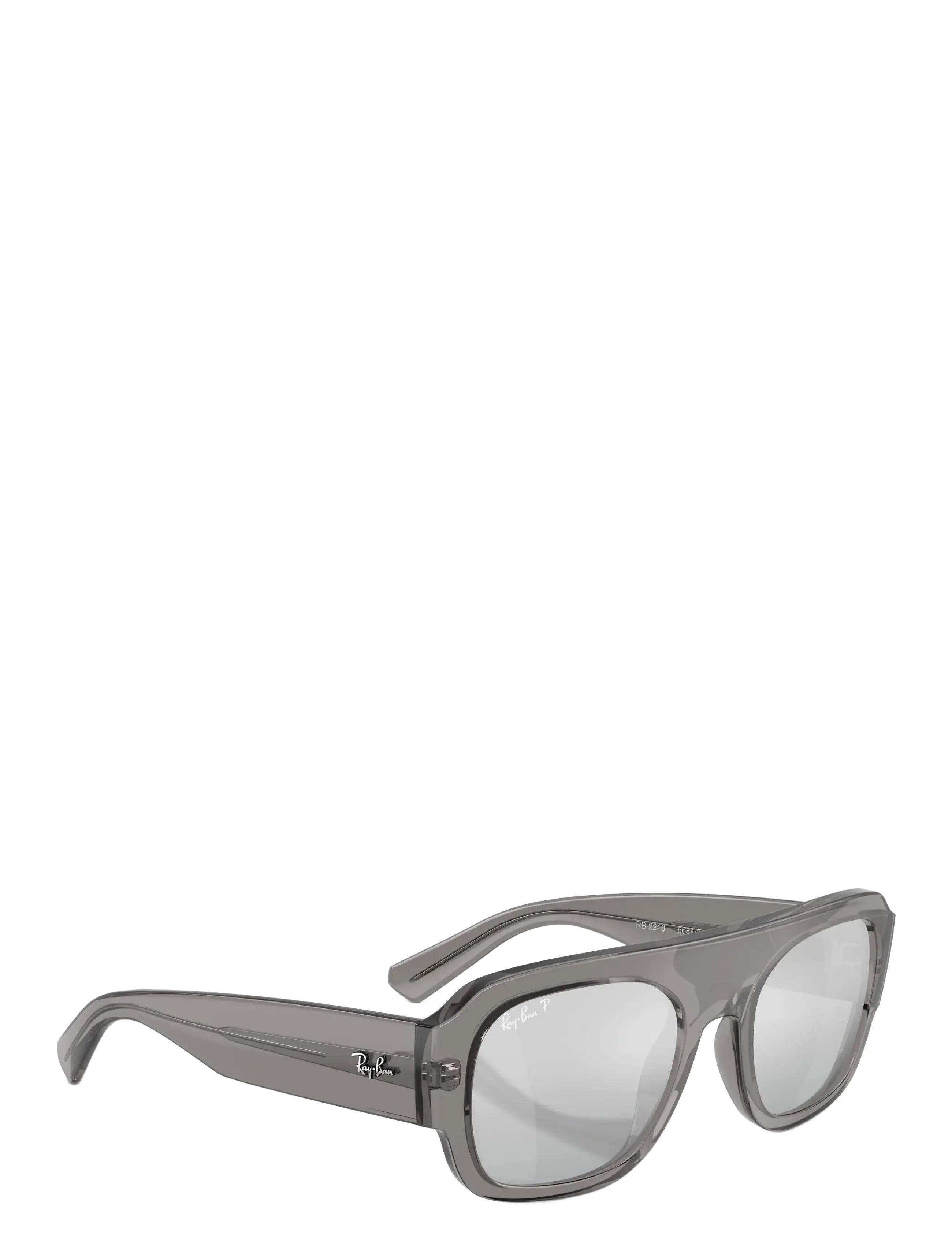 Ray-Ban - RB2218 - pilot - transaprent grey / grey mirror gradient silver po - 2