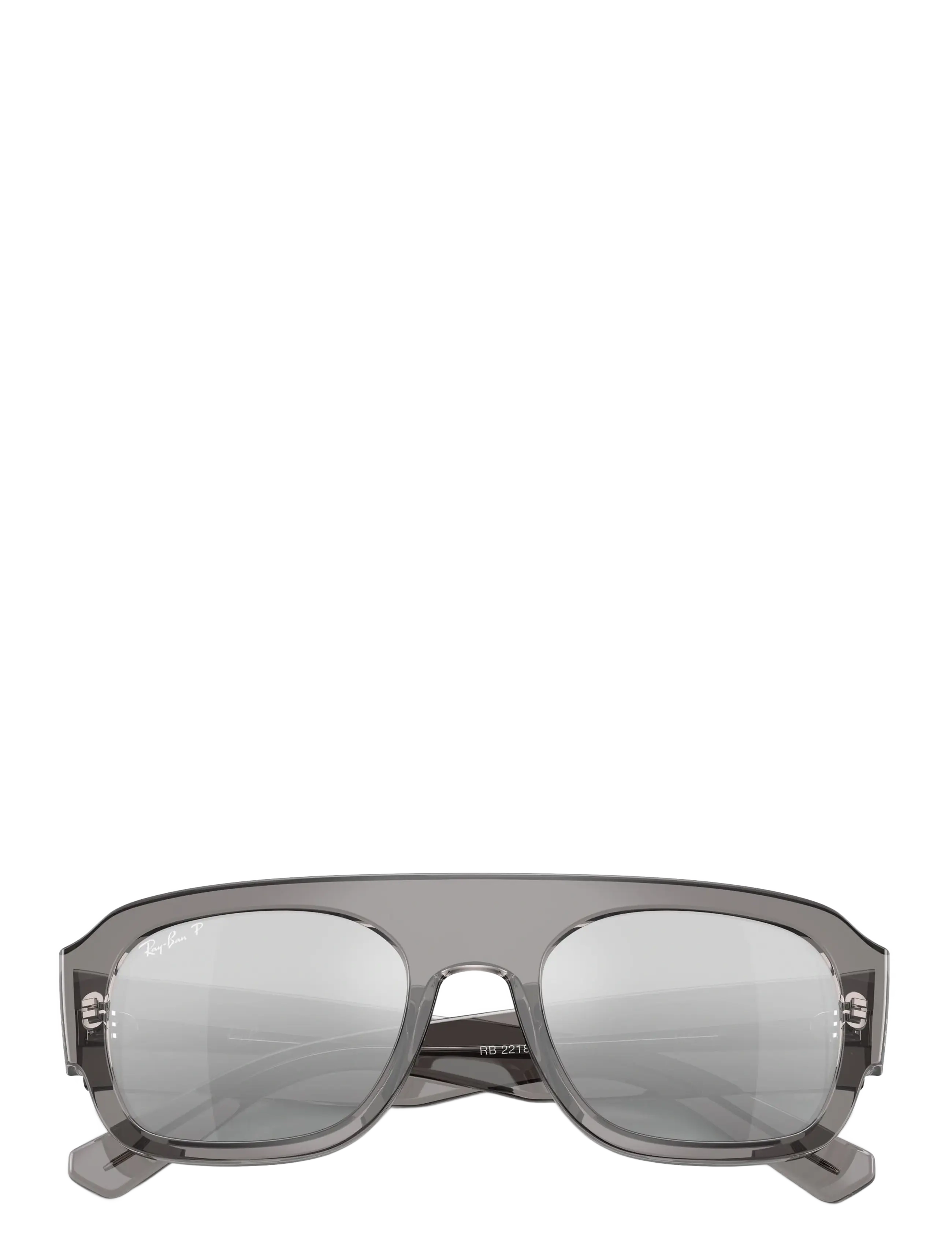 Ray-Ban - RB2218 - pilot - transaprent grey / grey mirror gradient silver po - 4