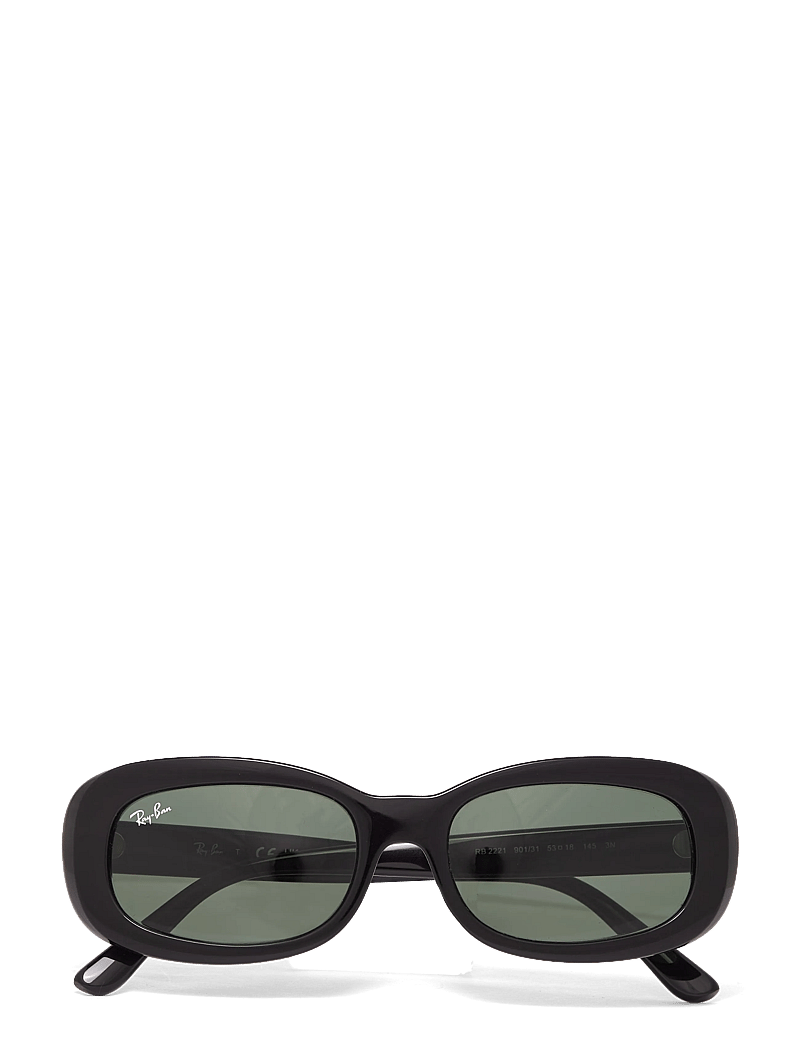 Ray-Ban - RB2221 - eckige form - black / green - 0