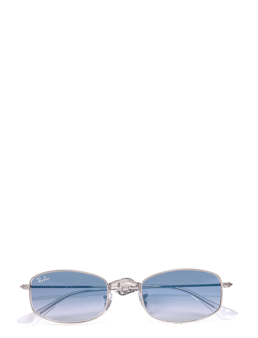 Ray-Ban - RB3832 - eckiger rahmen - silver / clear gradient blue - 0