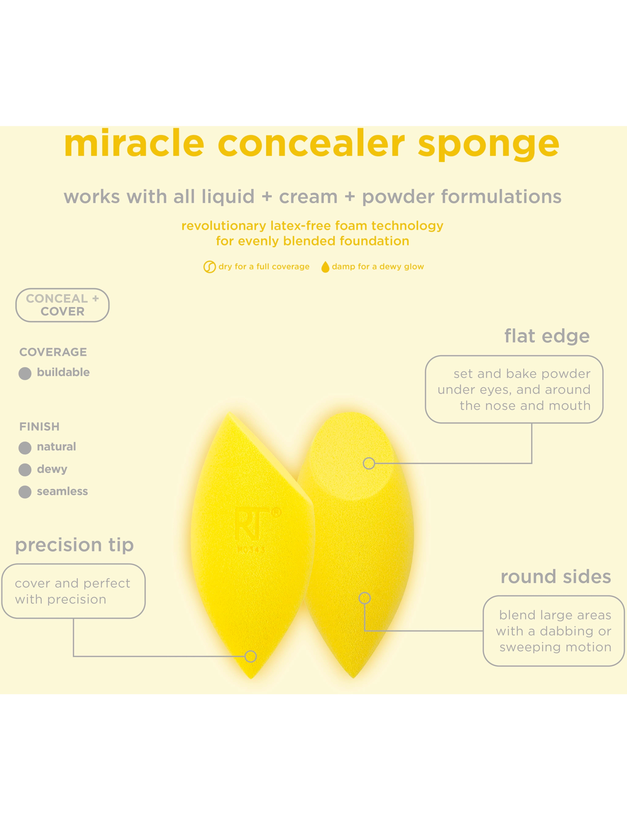 Real Techniques - Real Techniques Miracle Concealer Sponge - makeup - no color - 3