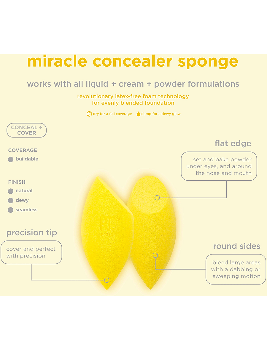 Real Techniques - Real Techniques Miracle Concealer Sponge - makeup - no color - 3