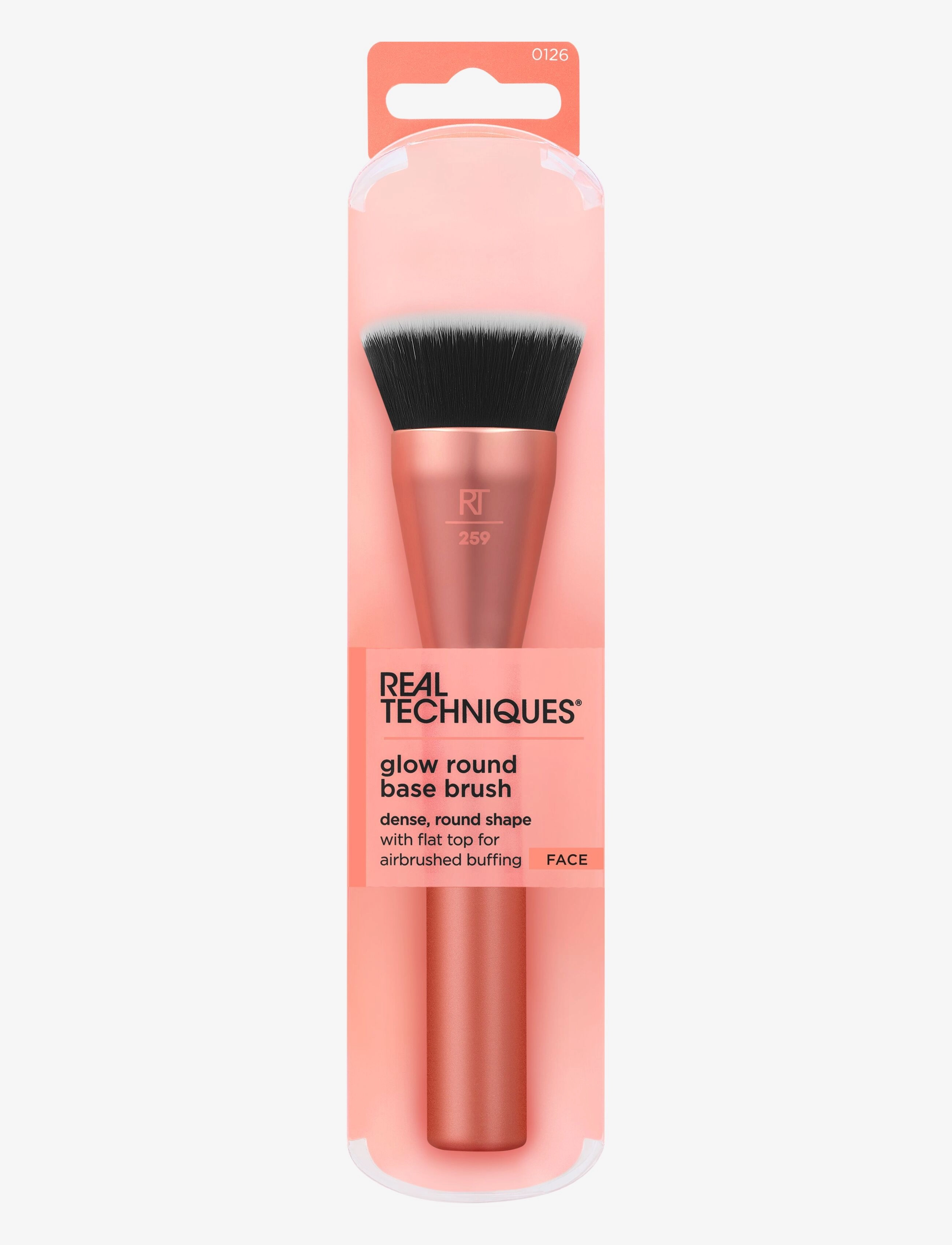 Real Techniques Glow Round Base Brush, Foundationbørste, Nude, Str: ONE SIZE