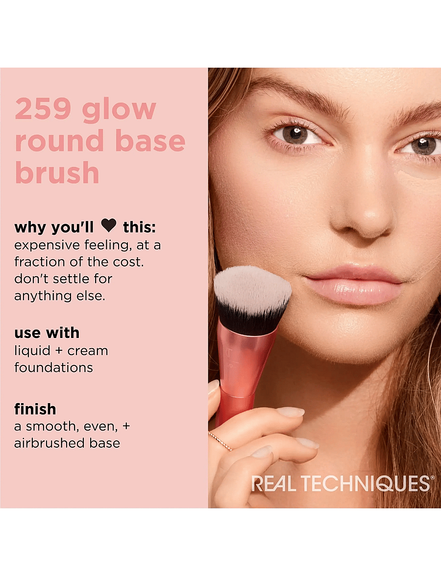 Real Techniques - Glow Round Base Brush - makeup - no color - 2