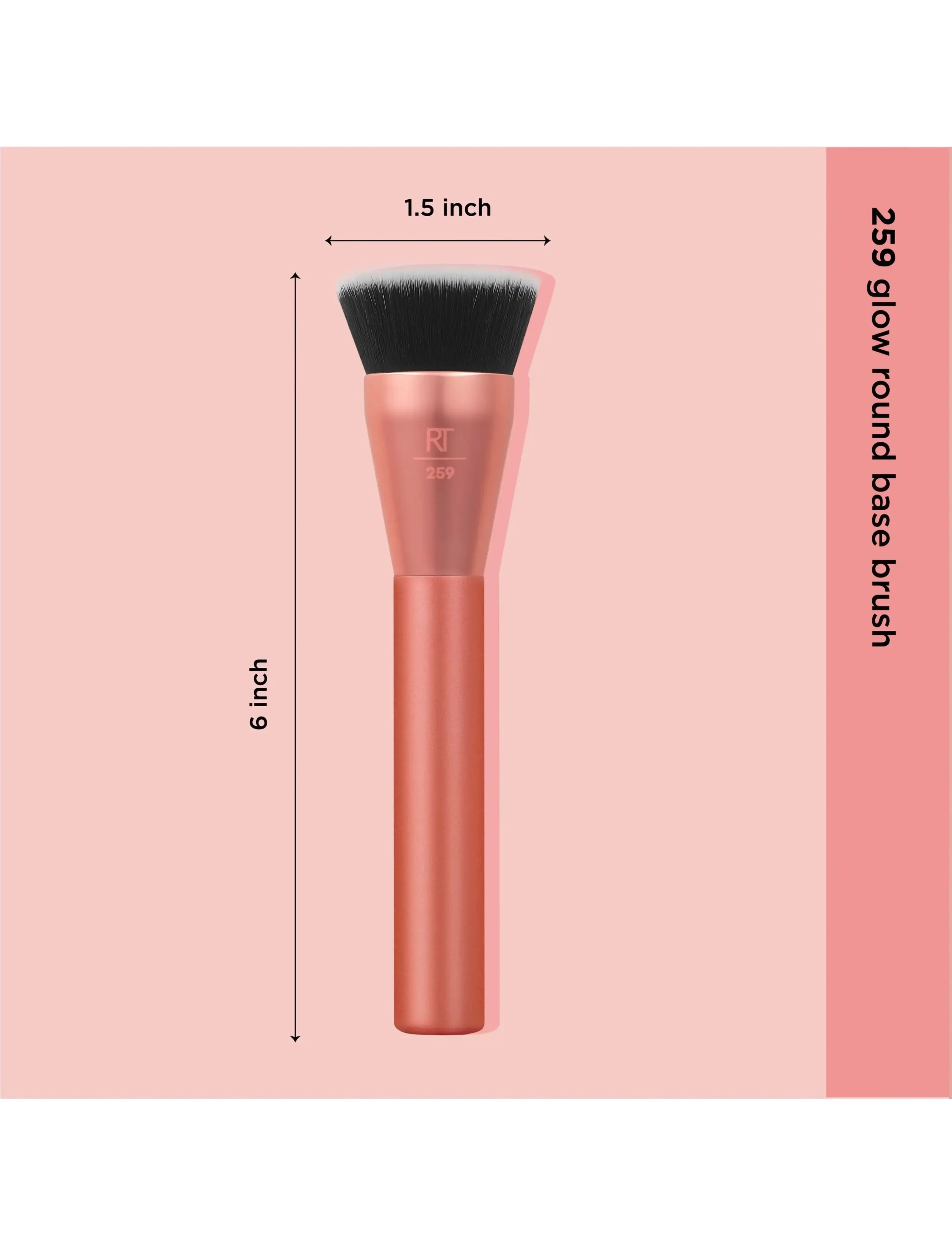 Real Techniques - Glow Round Base Brush - makeup - no color - 3