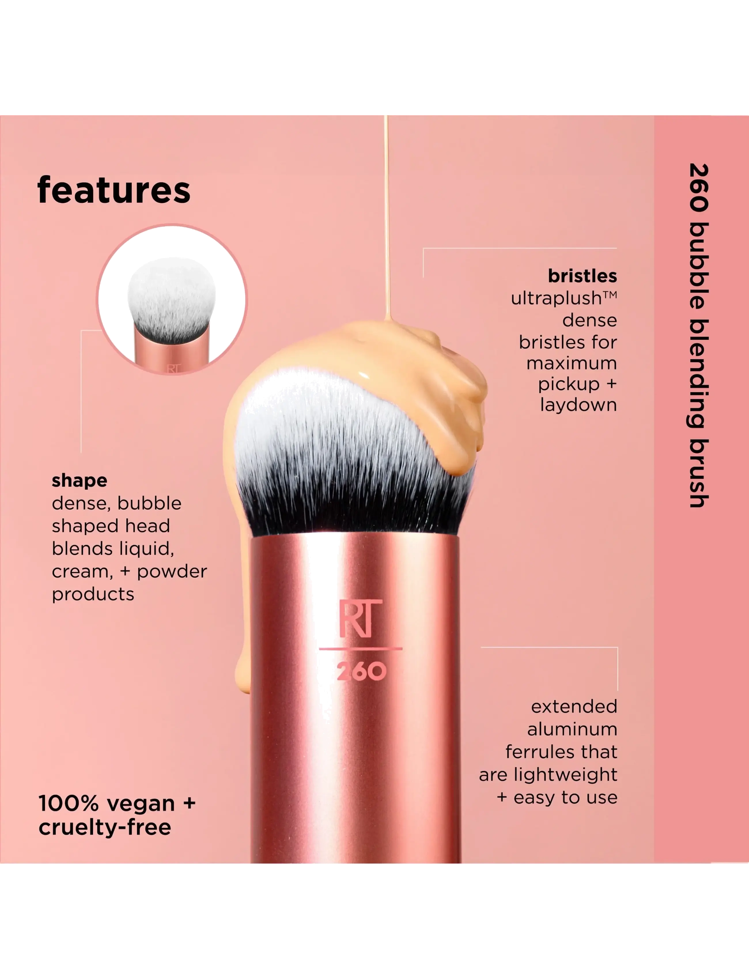 Real Techniques - Real Techniques Bubble Blending Brush - no color - 1