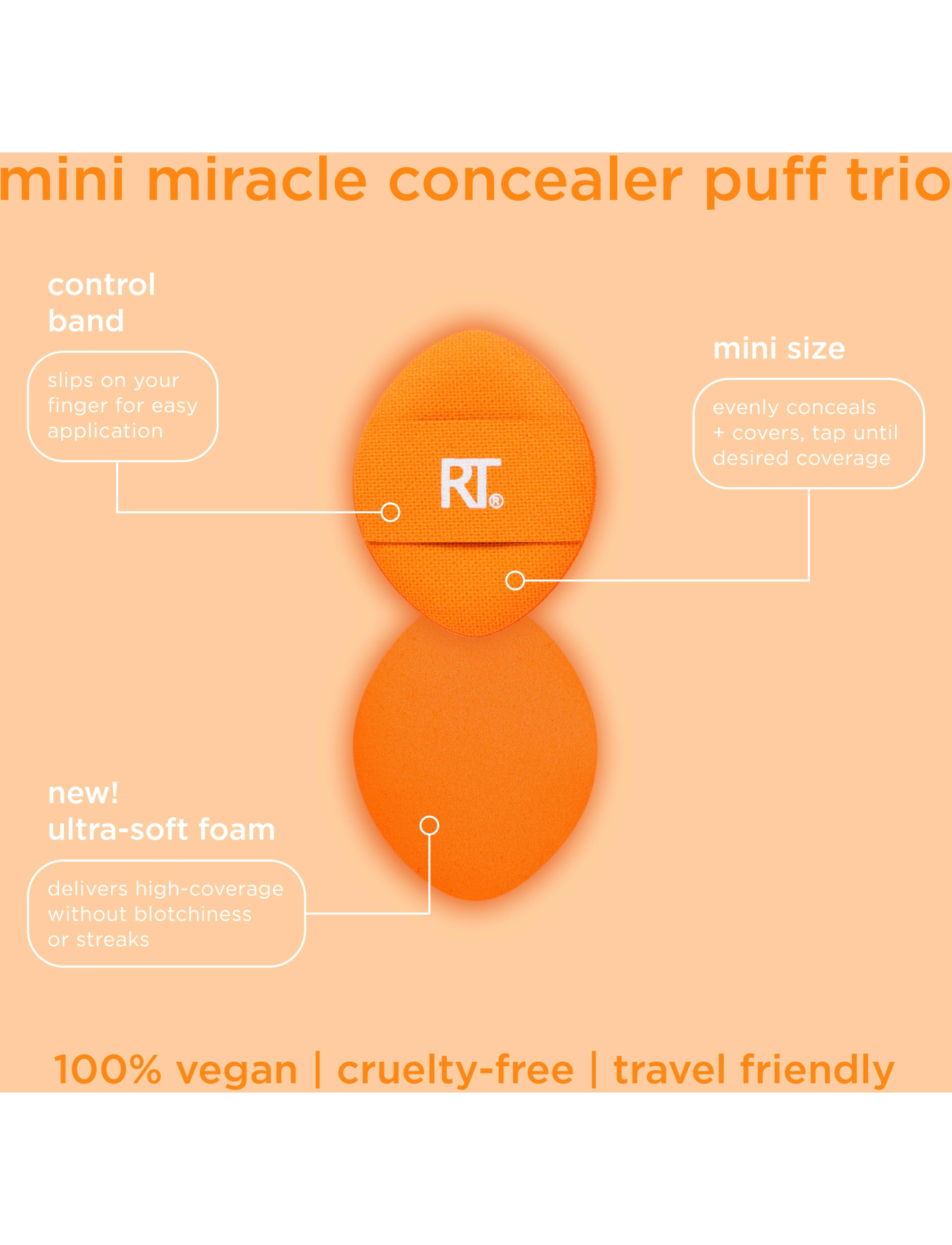 Real Techniques - Real Techniques Mini Miracle Concealer Puff Trio - makeup - no color - 3