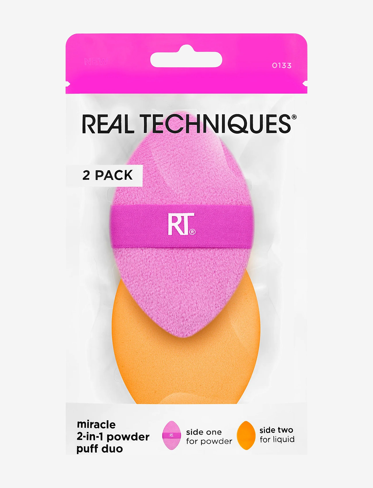 Real Techniques Miracle 2-In1 Powder Puff Duo sminkverktyg dam – bild 2