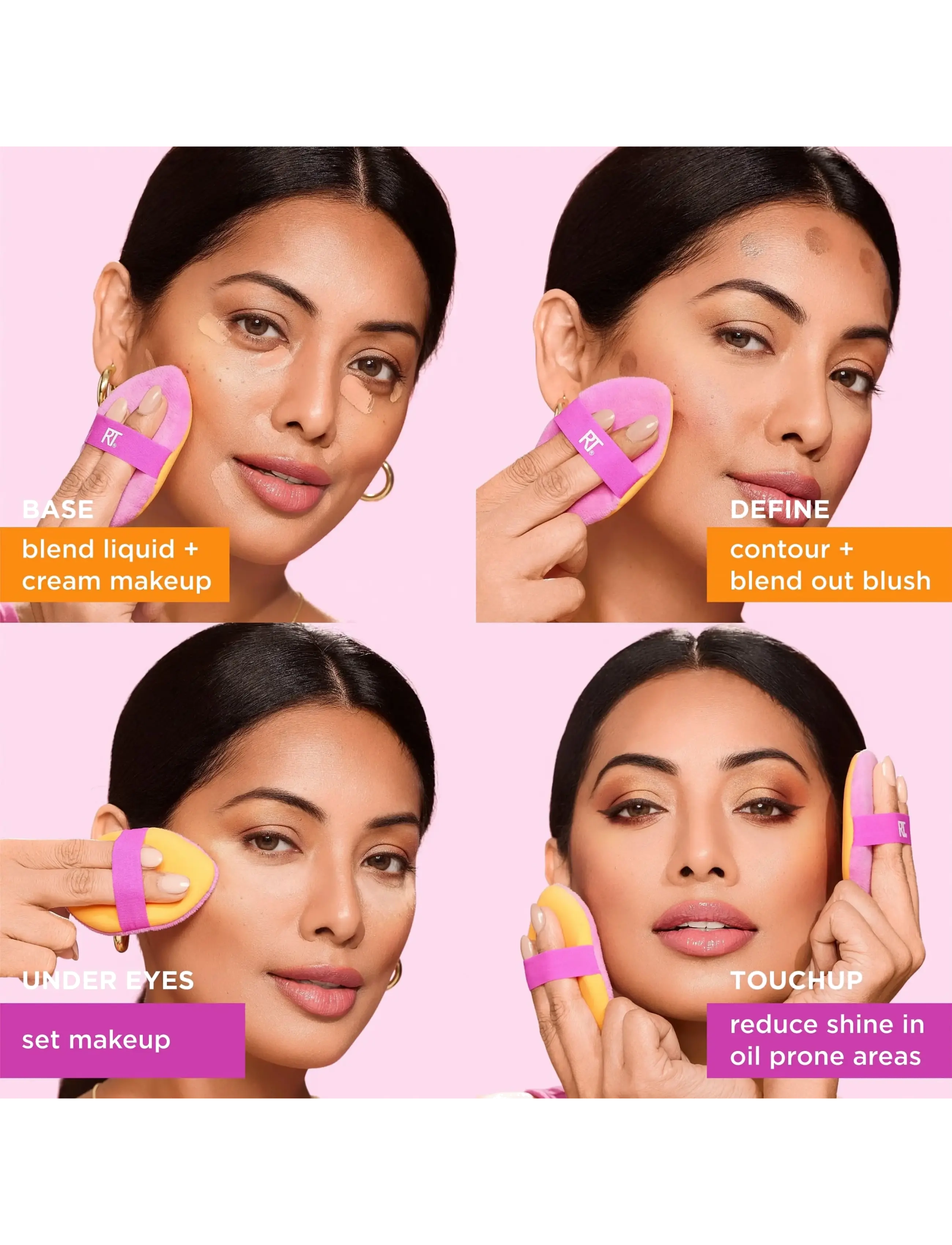 Real Techniques - Miracle 2-in1 Powder Puff Duo - smink - no color - 5