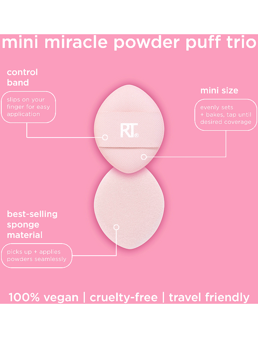 Real Techniques - Mini Miracle Powder Puff Trio - makeup - no color - 3