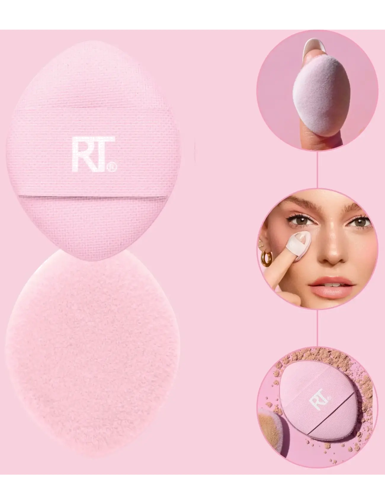 Real Techniques Mini Miracle Powder Puff Trio sminkverktyg dam – bild 7