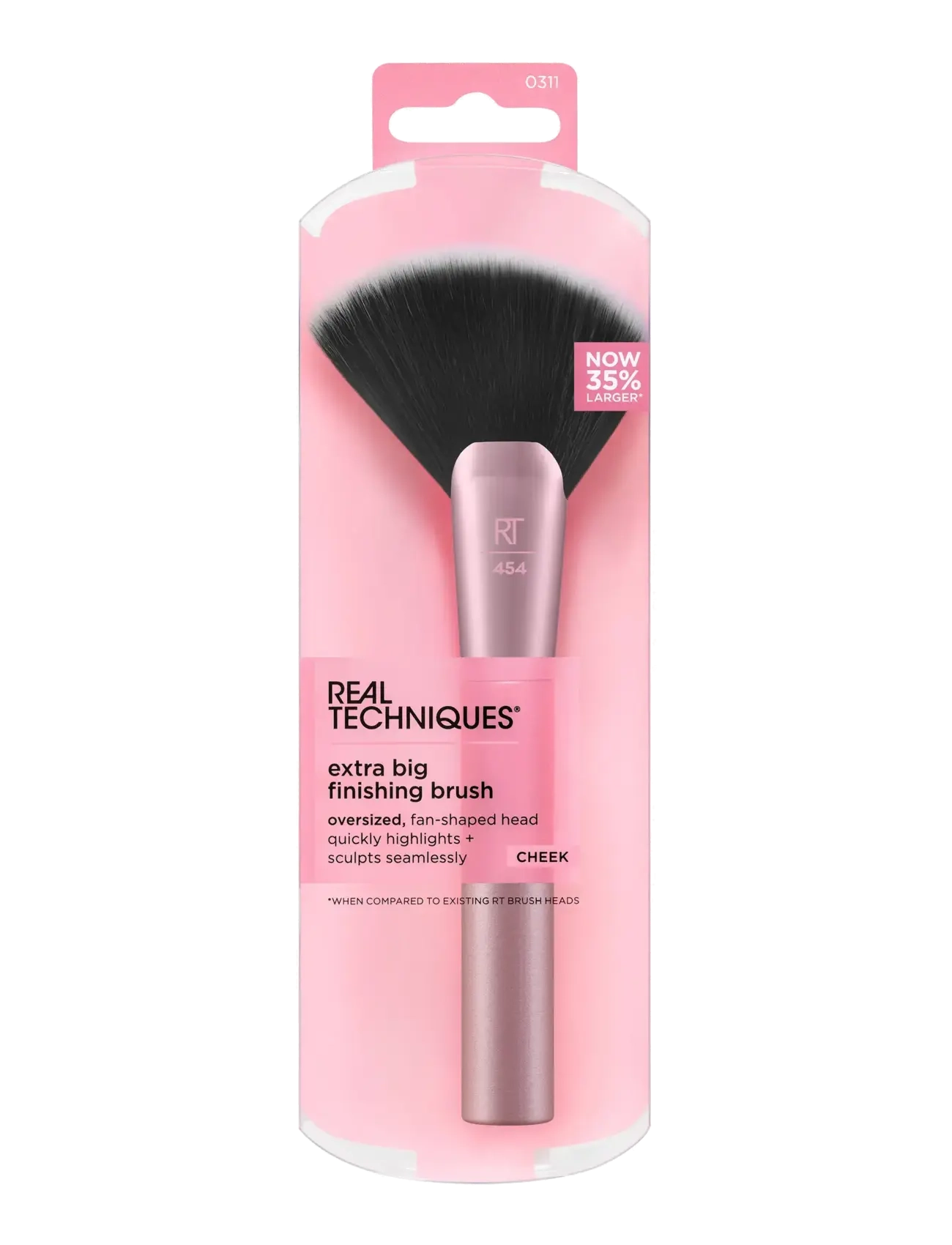 Real Techniques Real Techniques Extra Big Finishing Brush, One Size, Pink, Ansigtsbørster > Pudderbørster, Dame
