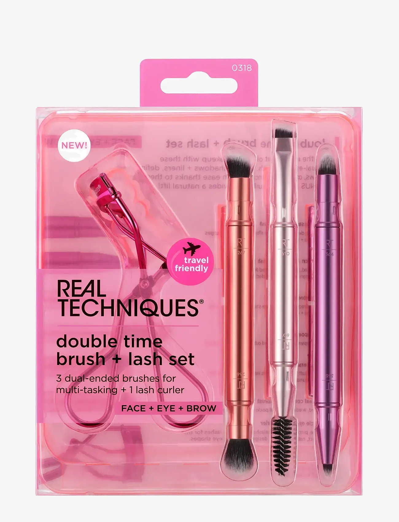 Real Techniques - Real Technique Double Time Retractable Brush Set - laveste priser - no color - 0