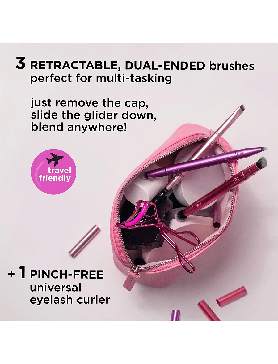 Real Techniques - Real Technique Double Time Retractable Brush Set - giftset - no color - 2