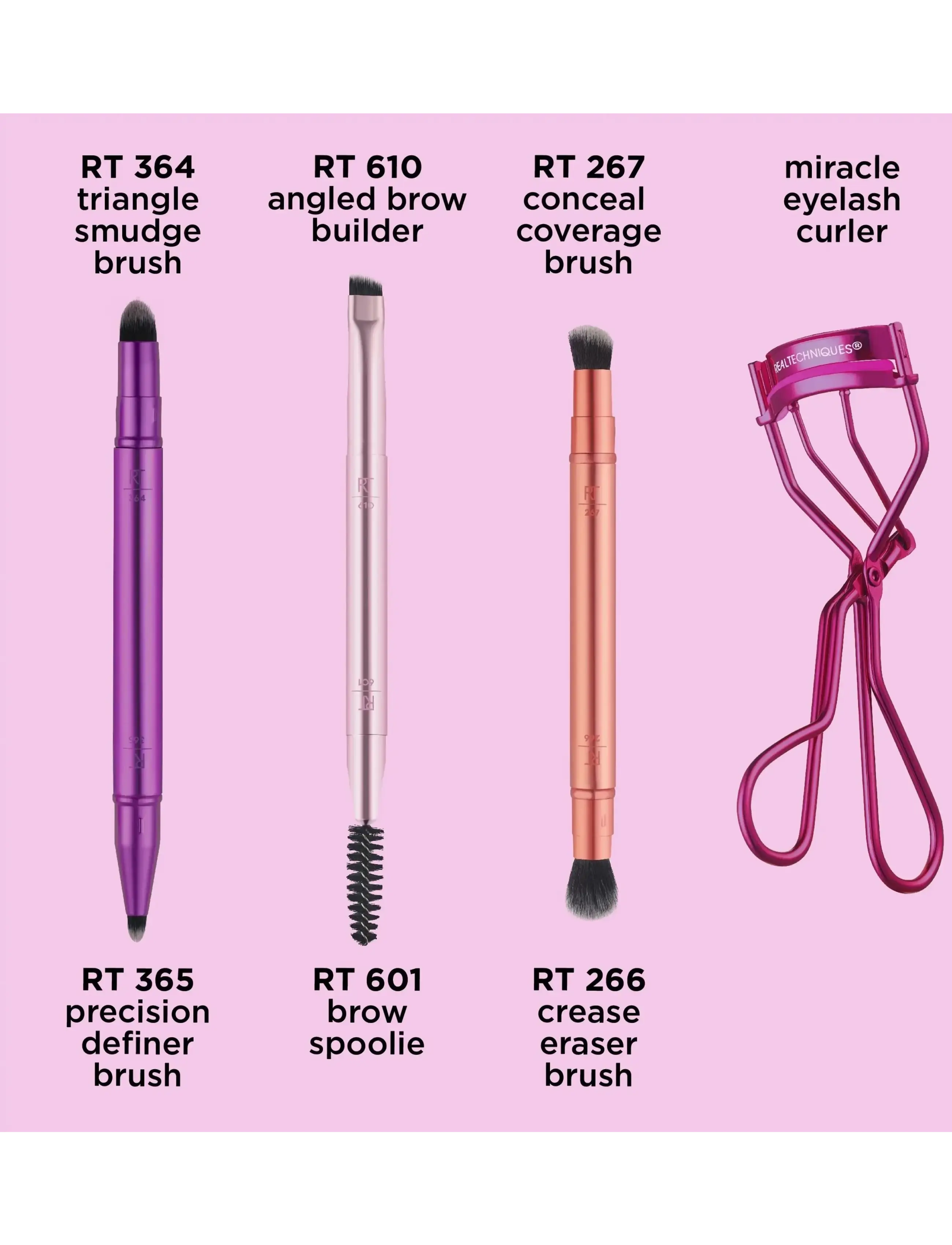 Real Techniques - Real Technique Double Time Retractable Brush Set - giftset - no color - 3