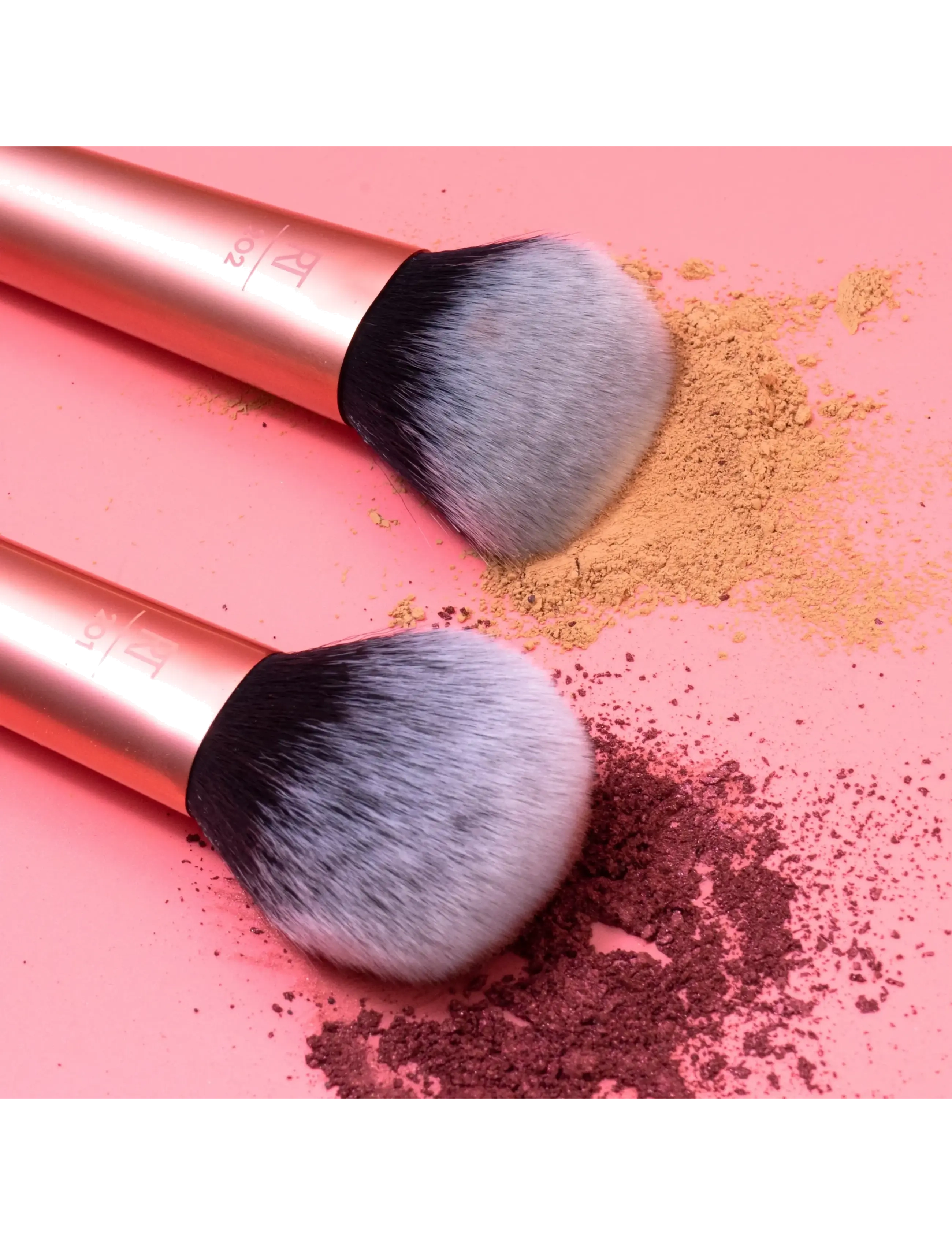 Real Techniques - Real Techniques Powder Brush Multilingual - makeup - pink - 3