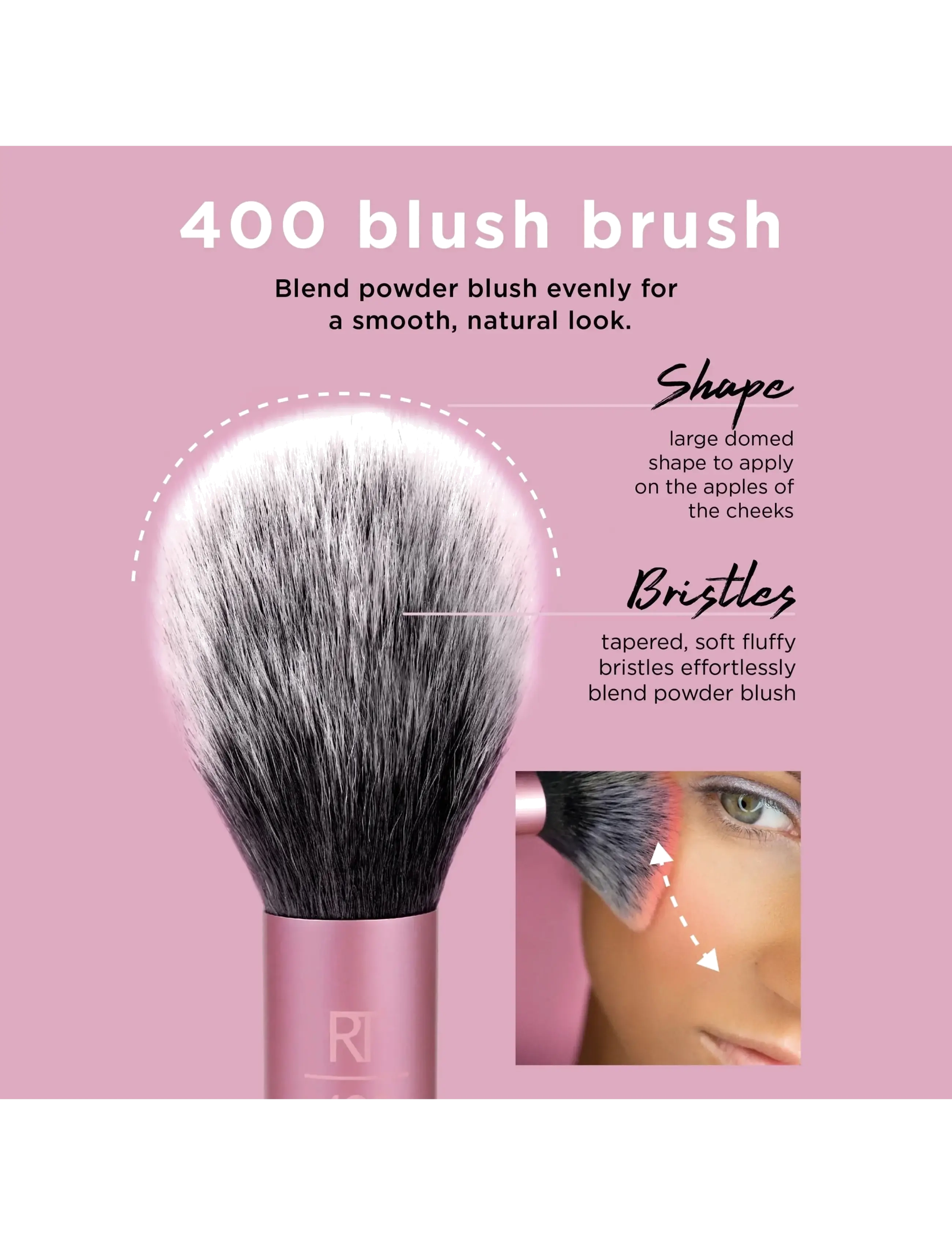 Real Techniques - Real Techniques Blush Brush Multilingual - makeup - pink - 1