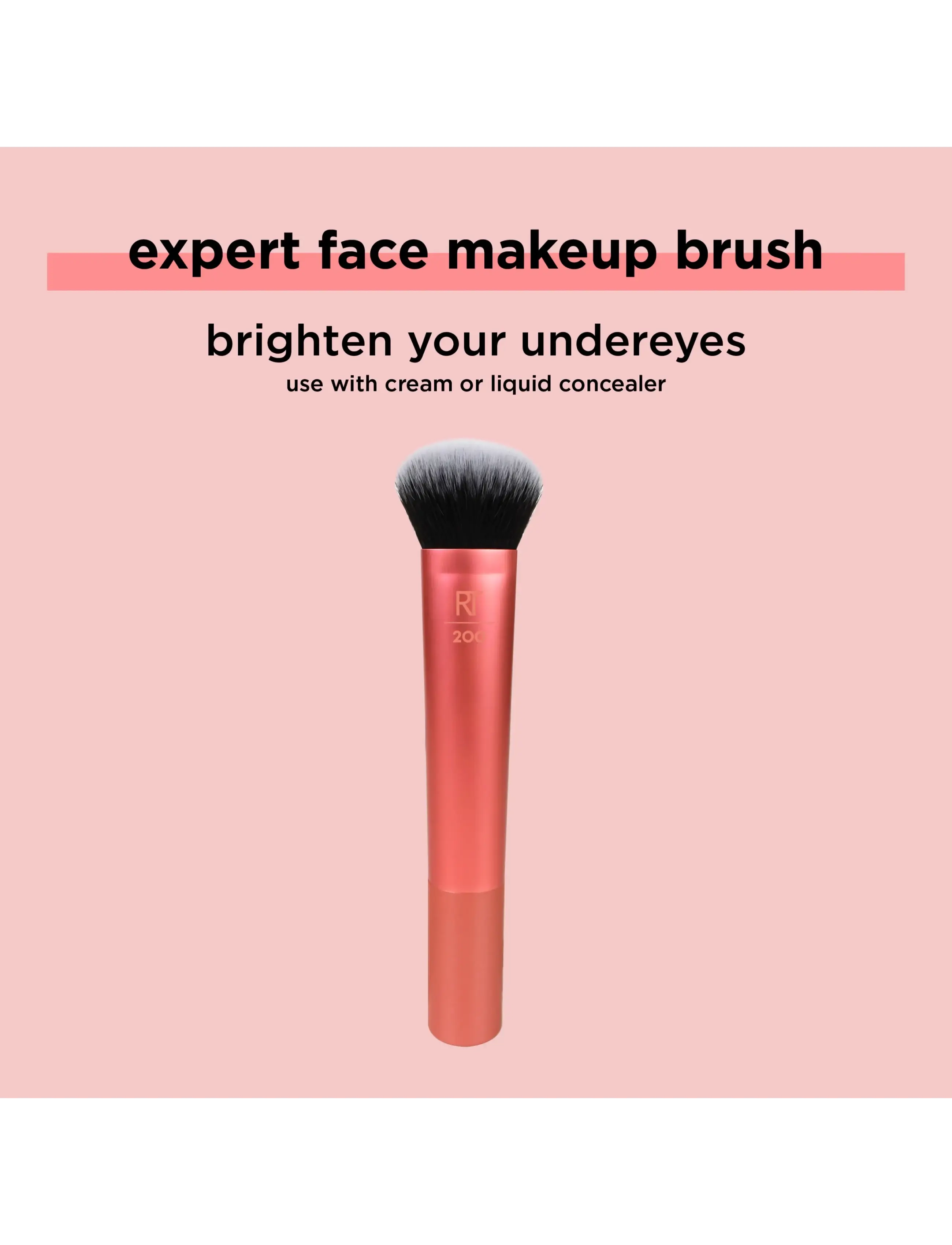 Real Techniques - Real Techniques Expert Face Brush Multilingual - makeup - orange - 1