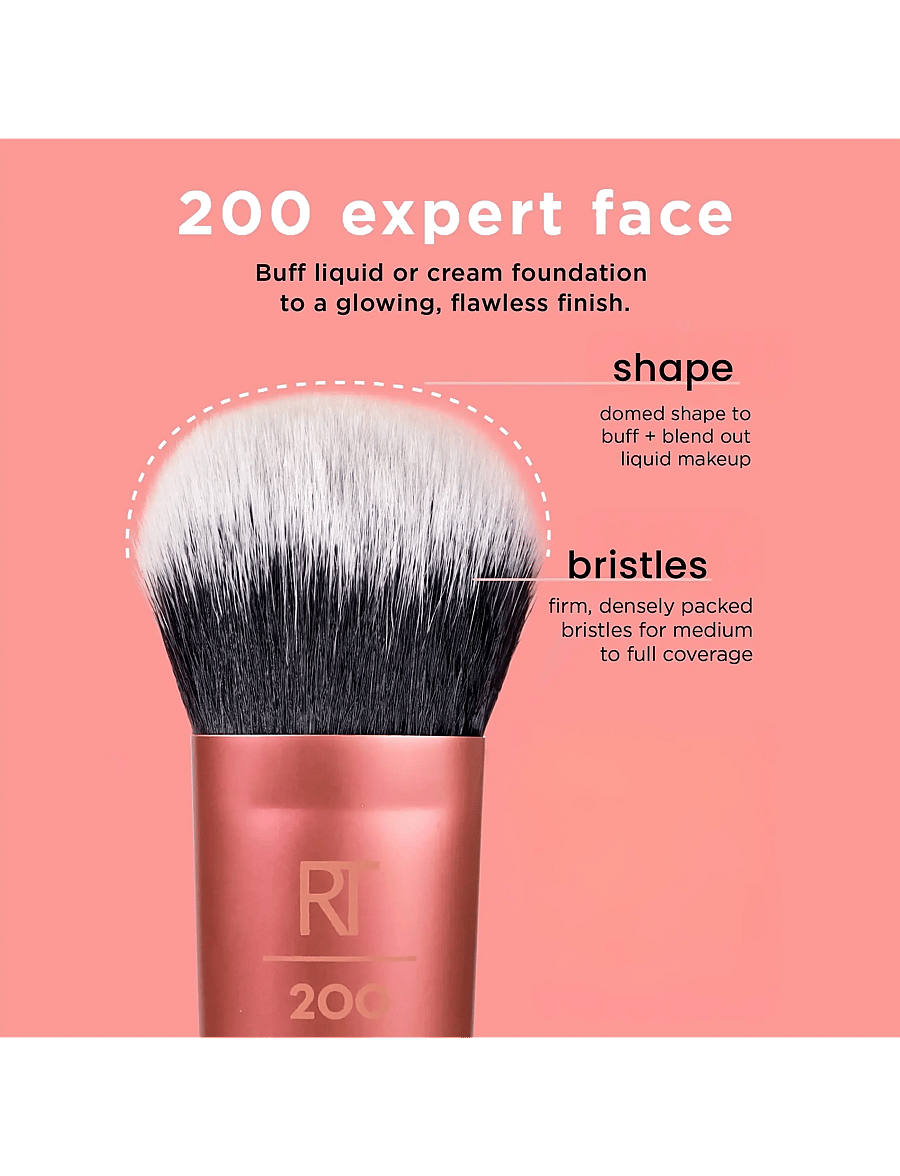 Real Techniques - Real Techniques Expert Face Brush Multilingual - makeup - orange - 2