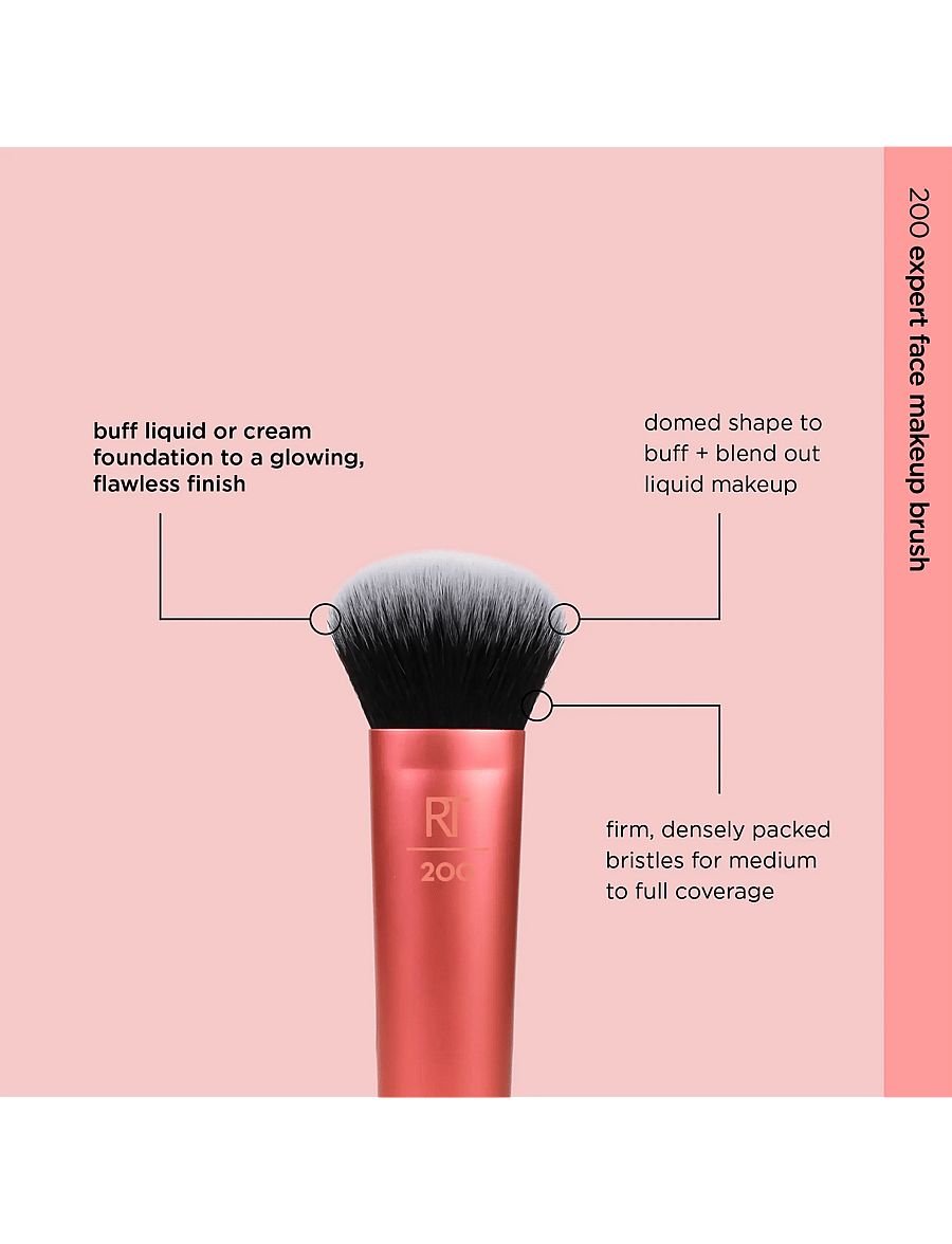 Real Techniques - Real Techniques Expert Face Brush Multilingual - makeup - orange - 3