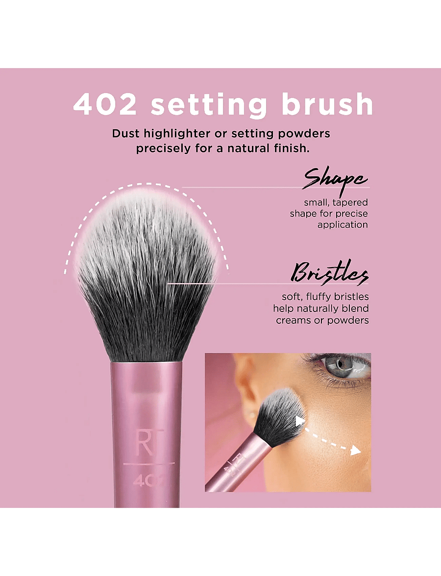 Real Techniques - Real Techniques Setting Brush Multilingual - makeup - pink - 1