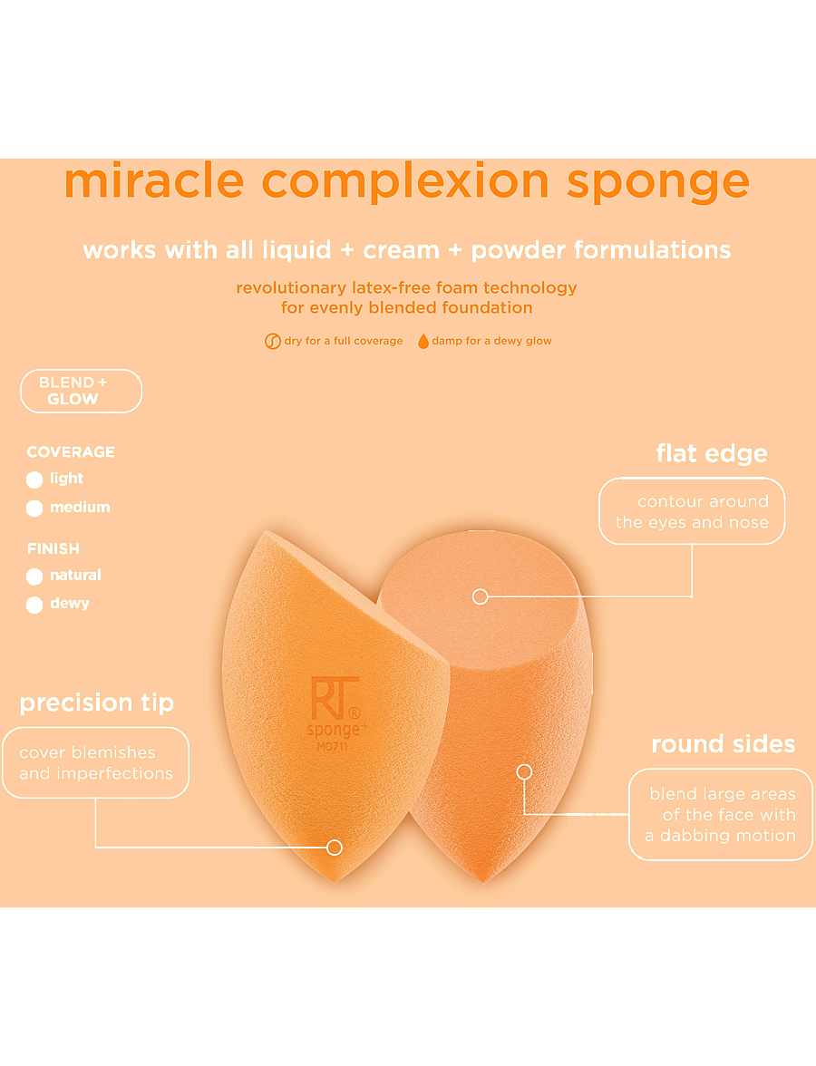 Real Techniques - Real Techniques 4 Miracle Complexion Sponges - makeup - orange - 2