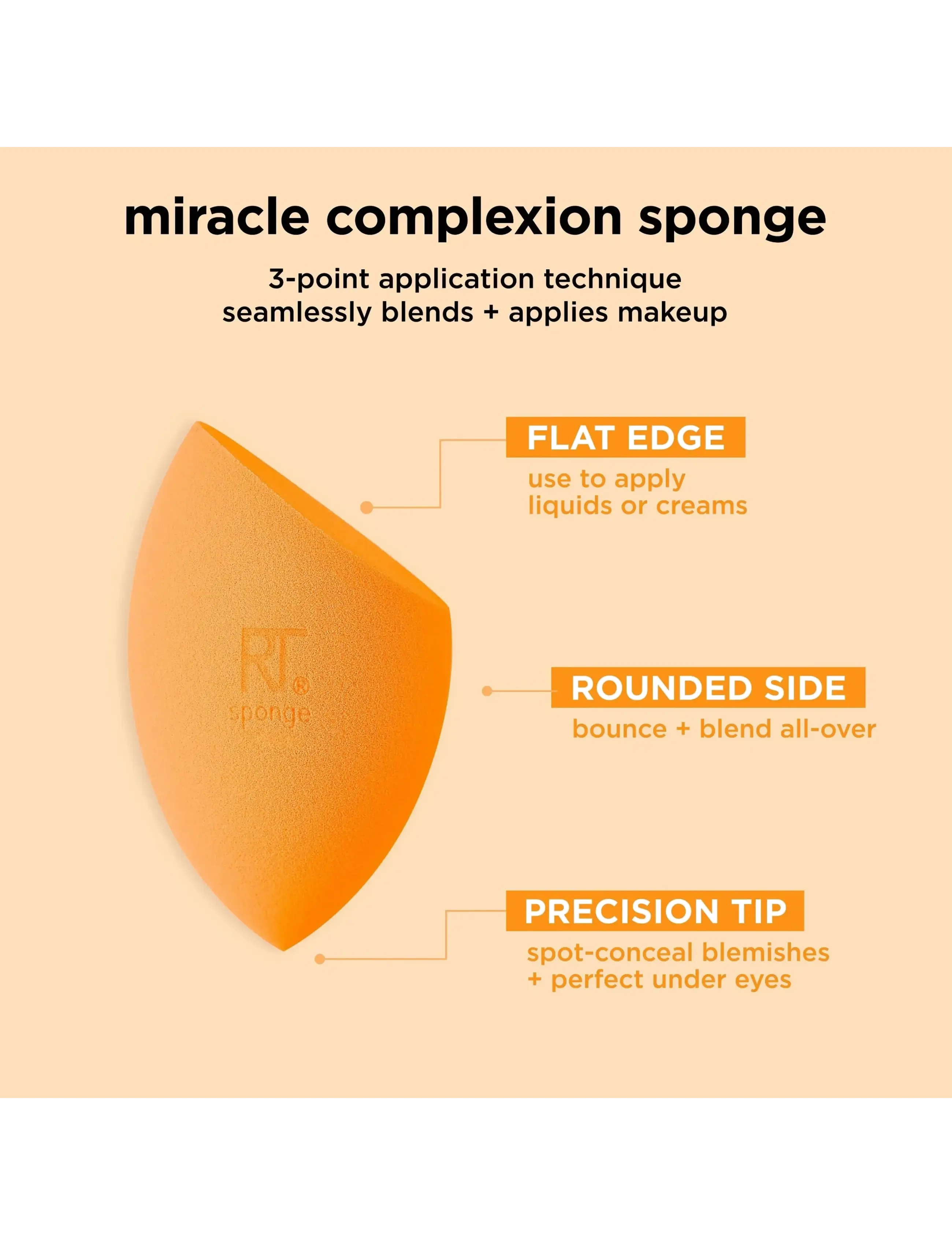 Real Techniques - Real Techniques 4 Miracle Complexion Sponges - makeup - orange - 5
