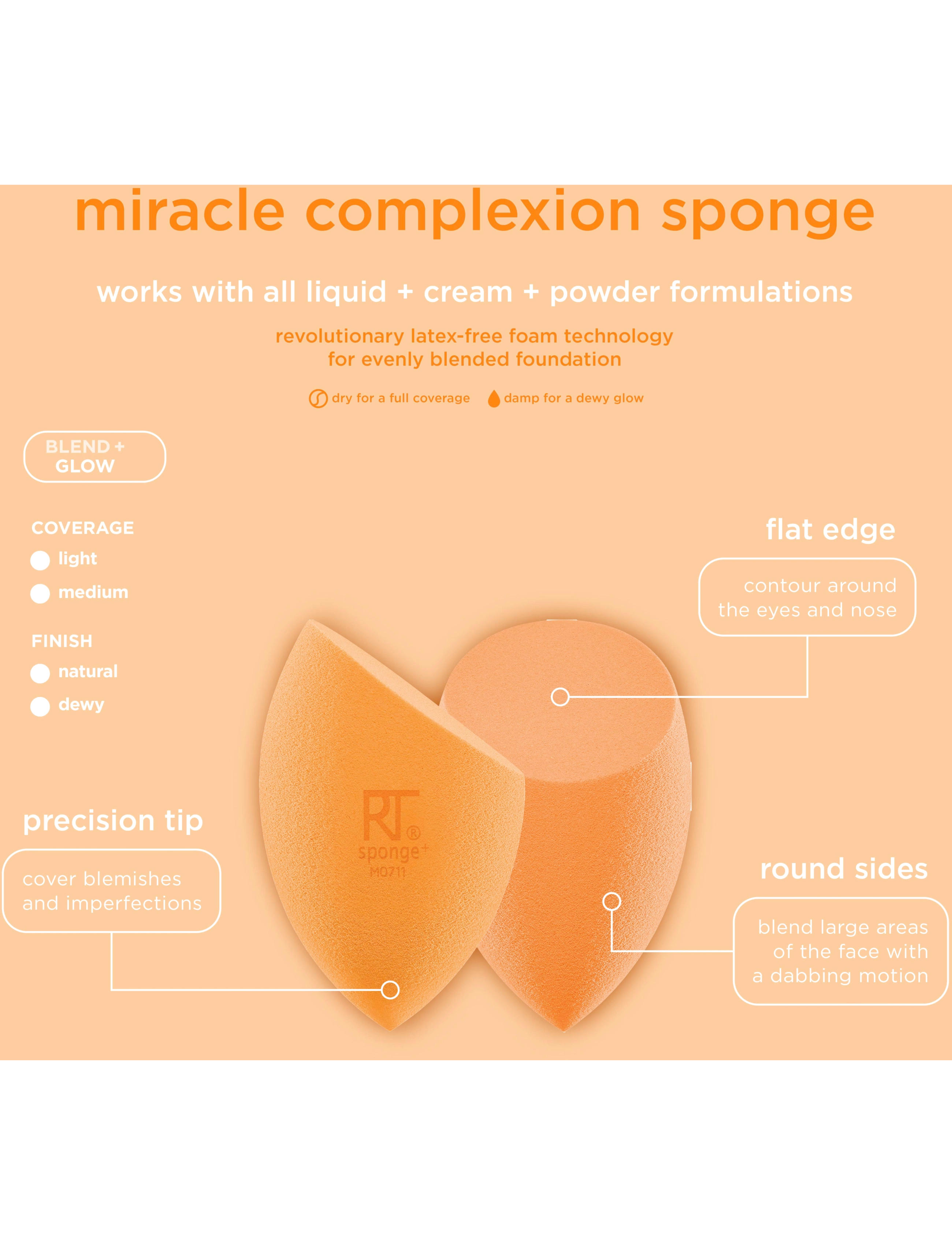 Real Techniques - Real Techniques Miracle Complexion Sponge - makeup - orange - 3