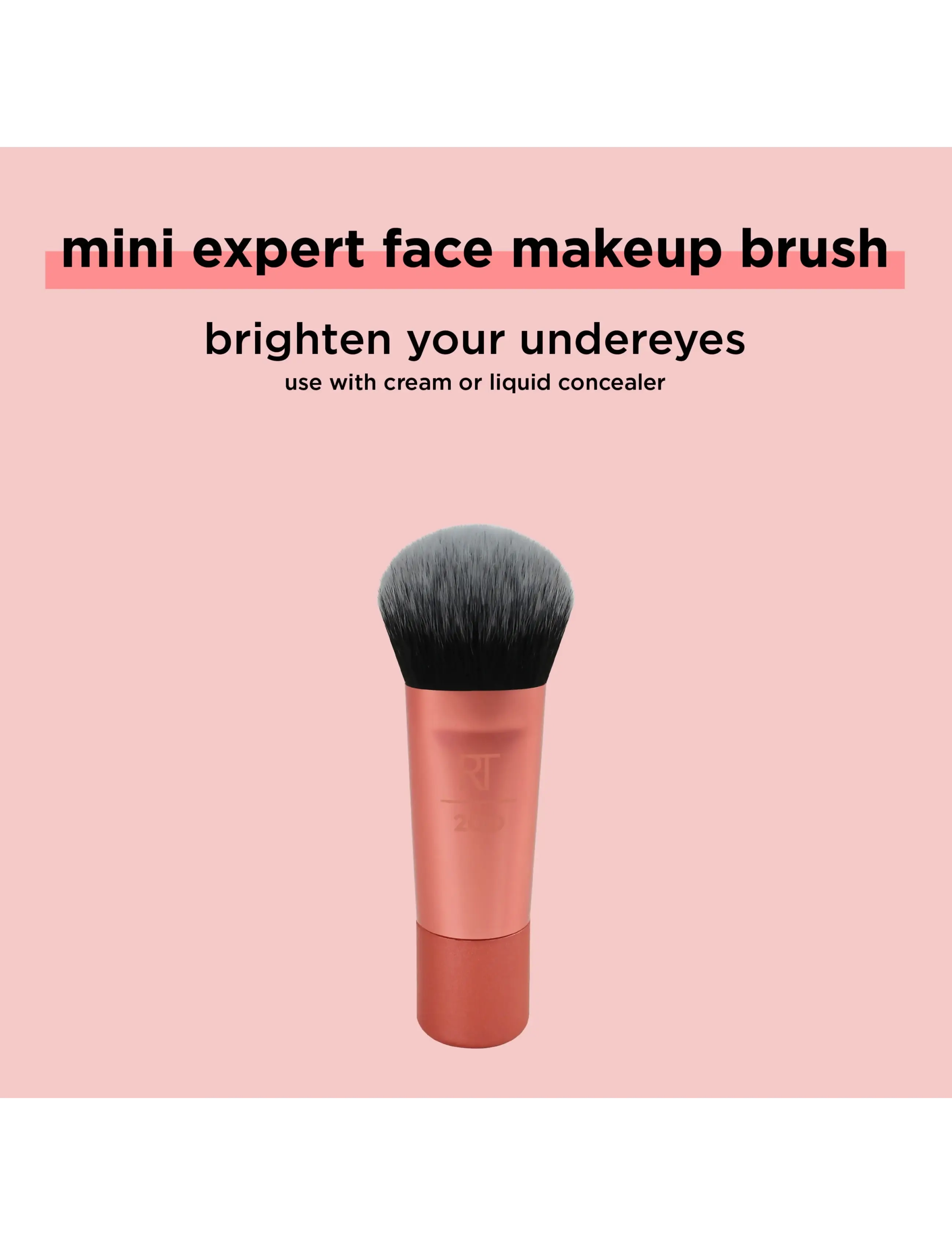 Real Techniques - Real Techniques Mini Expert Face Brush - makeup - orange - 1
