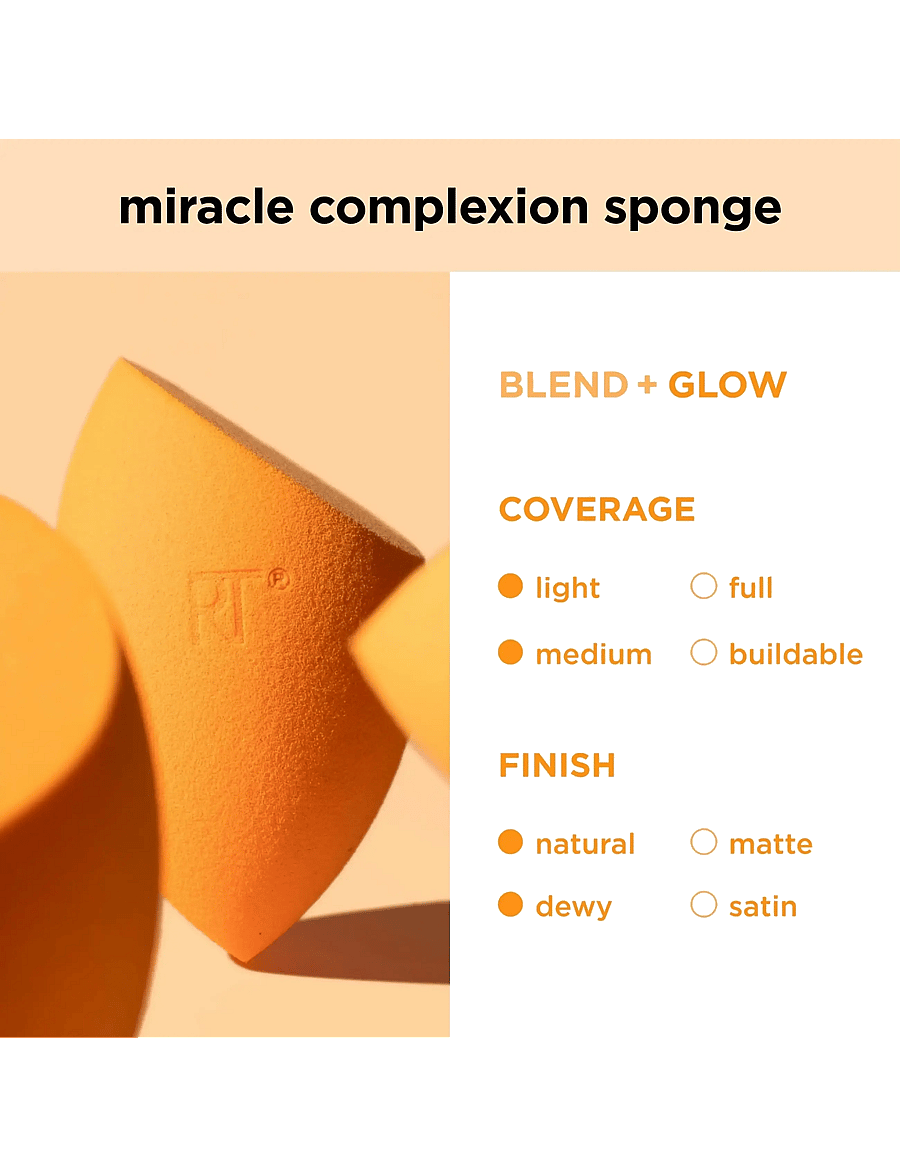 Real Techniques - Real Techniques Miracle Complexion Sponge & Travel Case - makeup - orange - 4