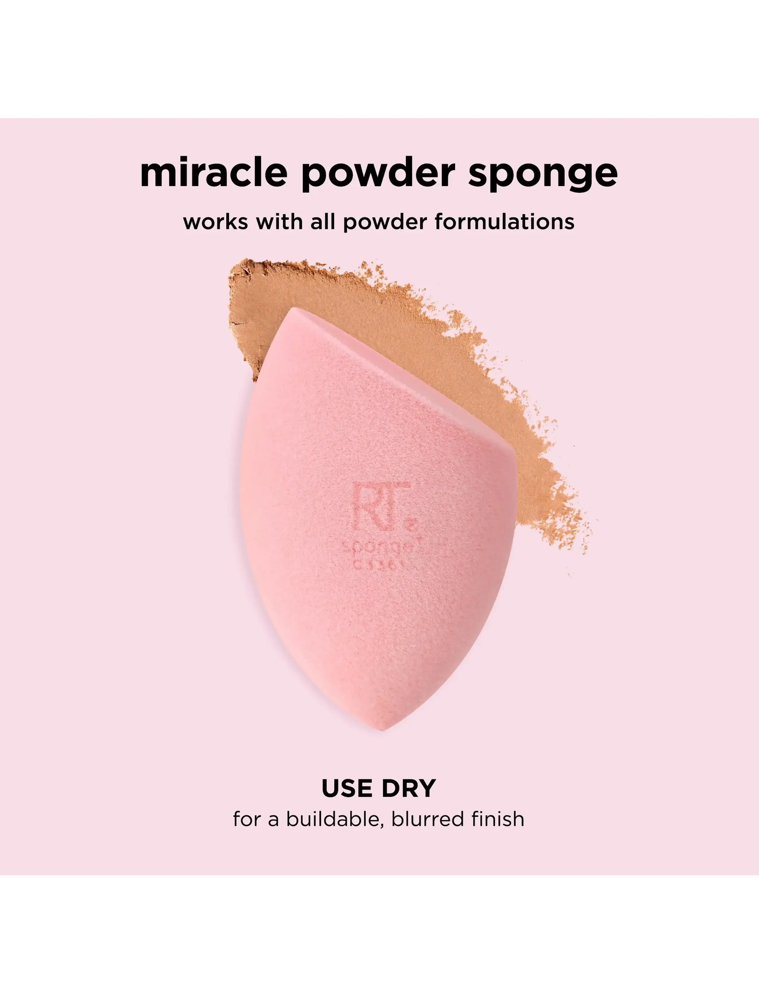 Real Techniques - miracle powder sponge - makeup - pink - 3