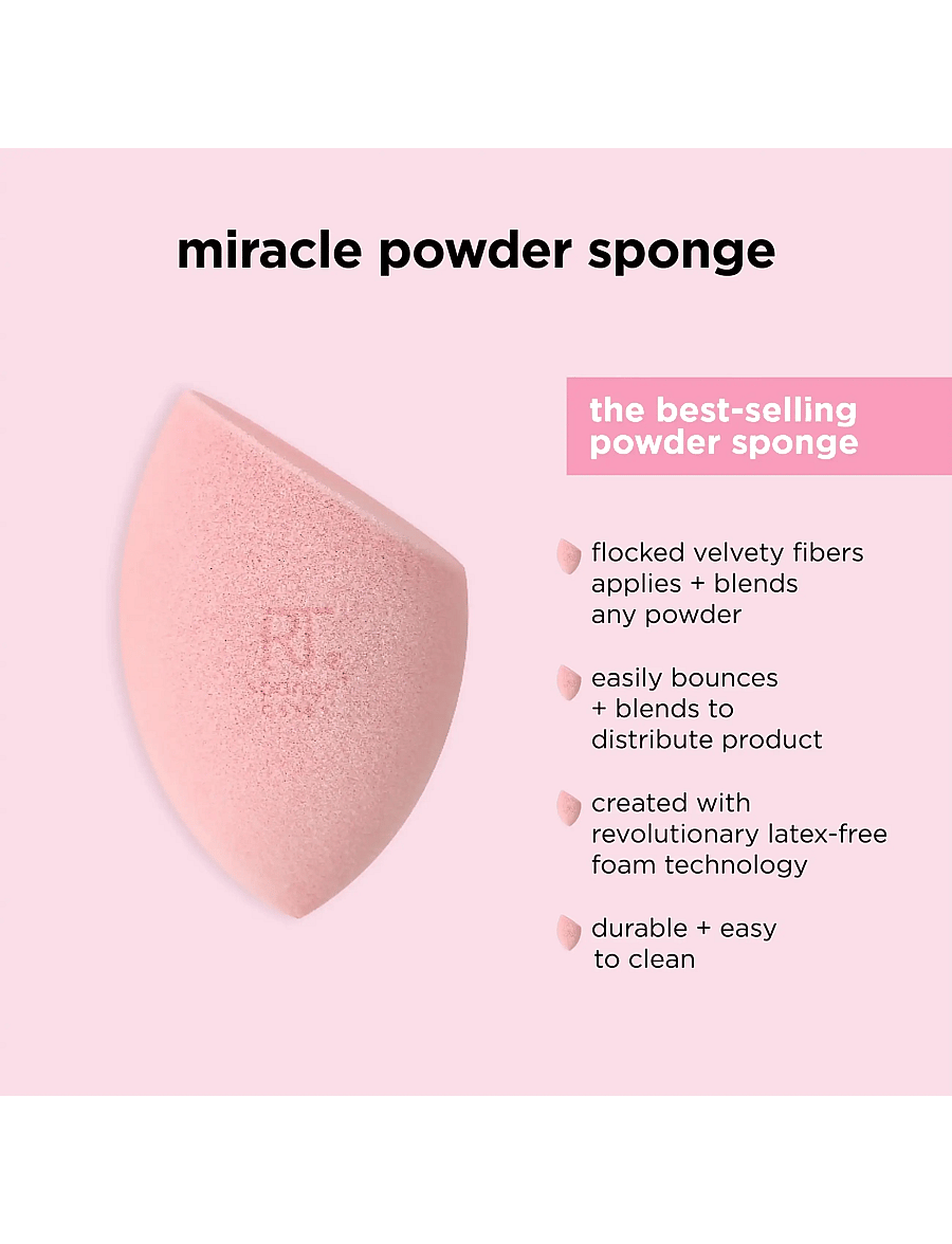 Real Techniques - miracle powder sponge - makeup - pink - 4