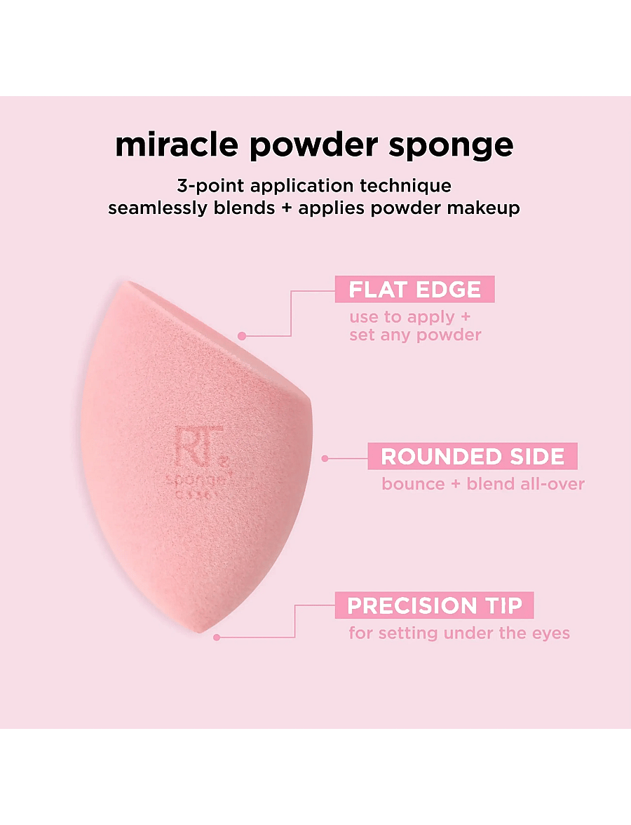 Real Techniques - miracle powder sponge - makeup - pink - 5