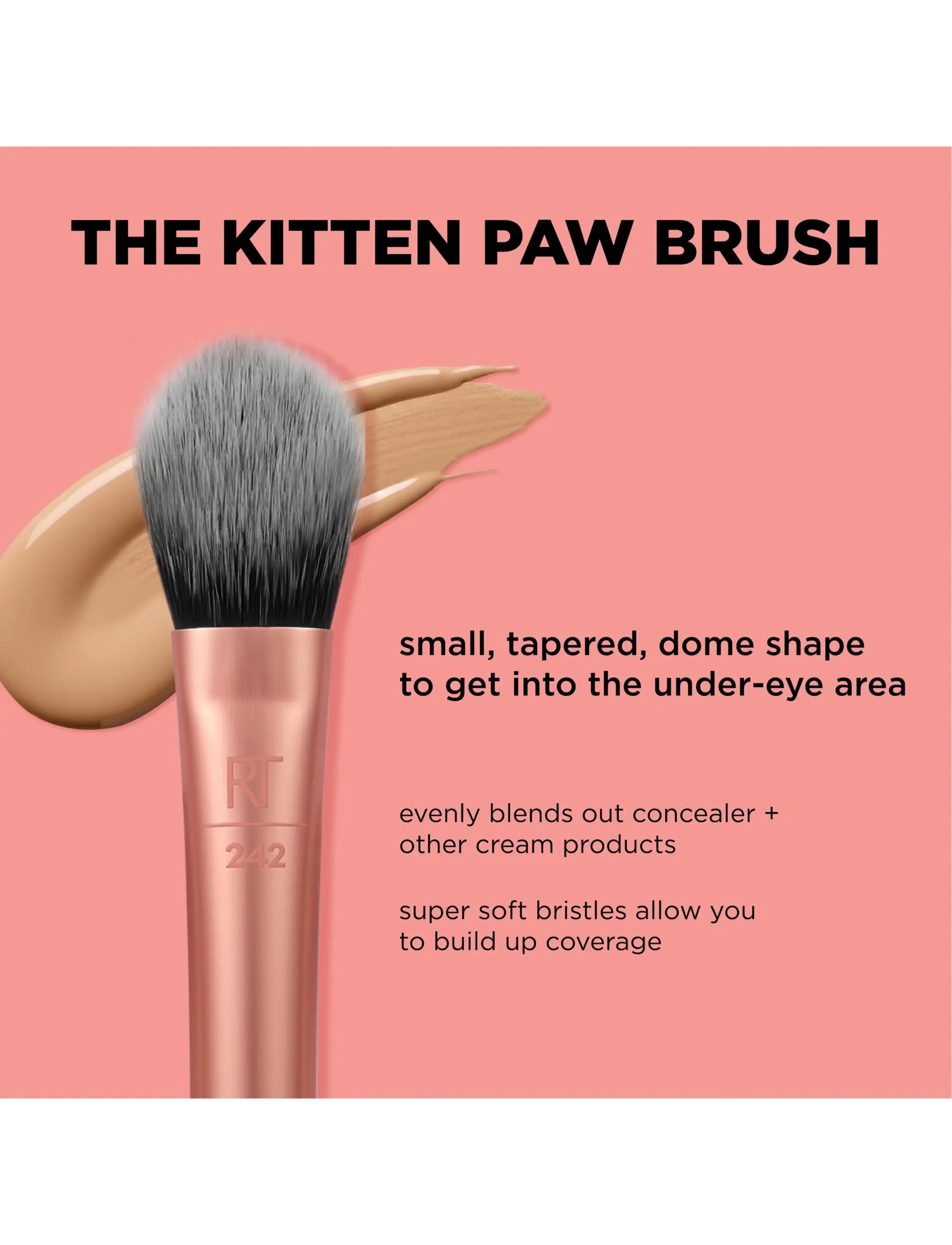 Real Techniques - Real Techniques Kitten Paw Concealer Brush - meikit - no colour - 2