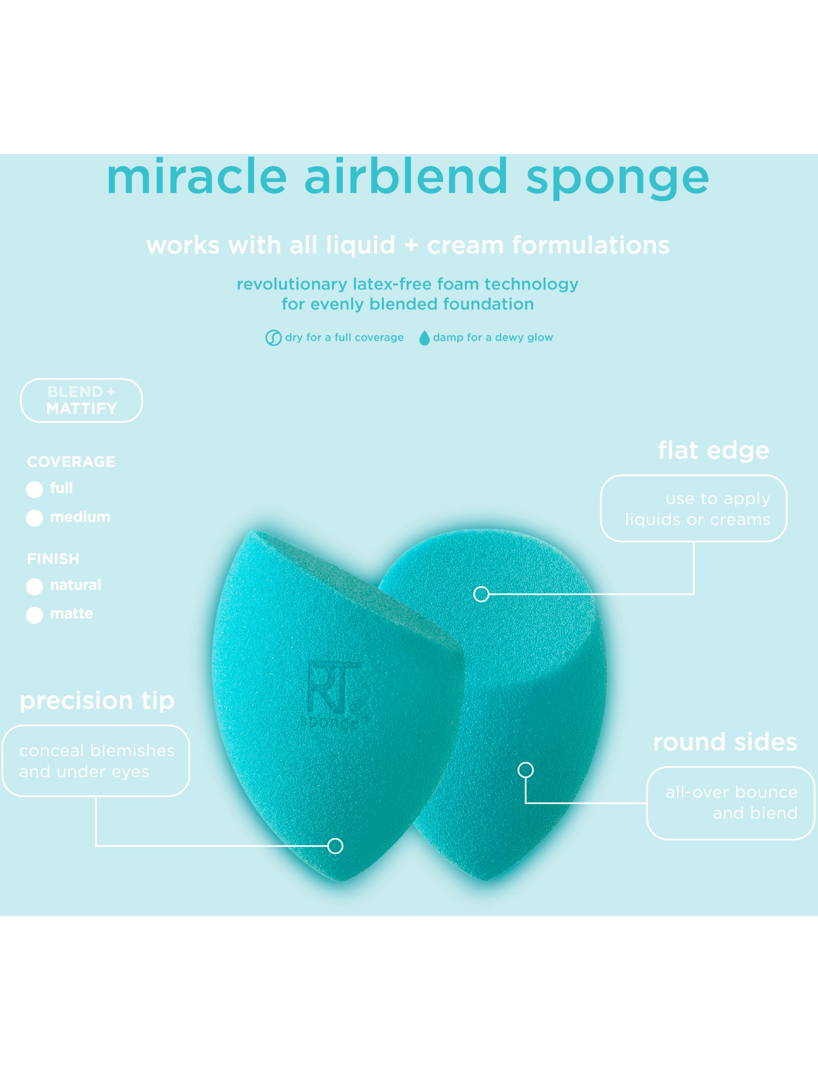 Real Techniques - Real Techniques Miracle AirBlend Sponge+ - makeup - no colour - 2