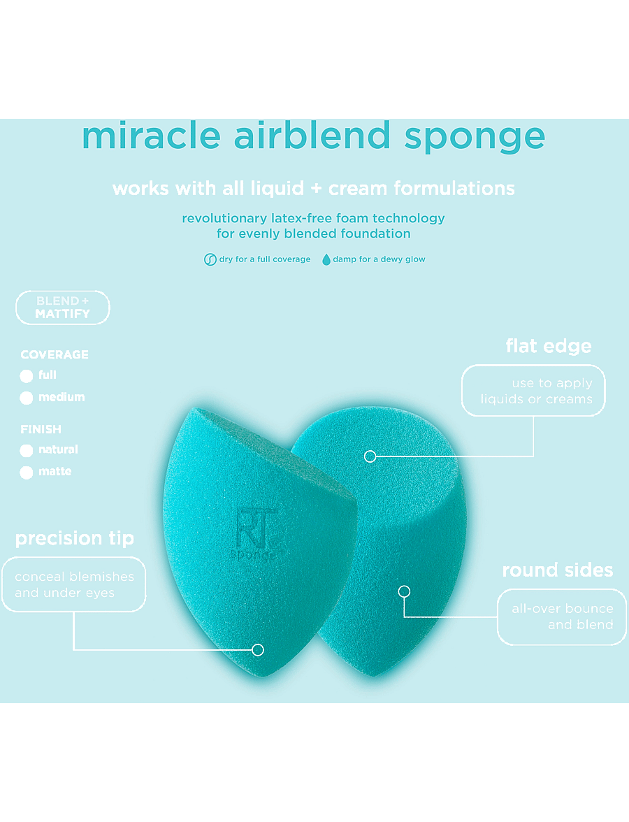 Real Techniques - Real Techniques Miracle AirBlend Sponge+ - makeup - no colour - 2