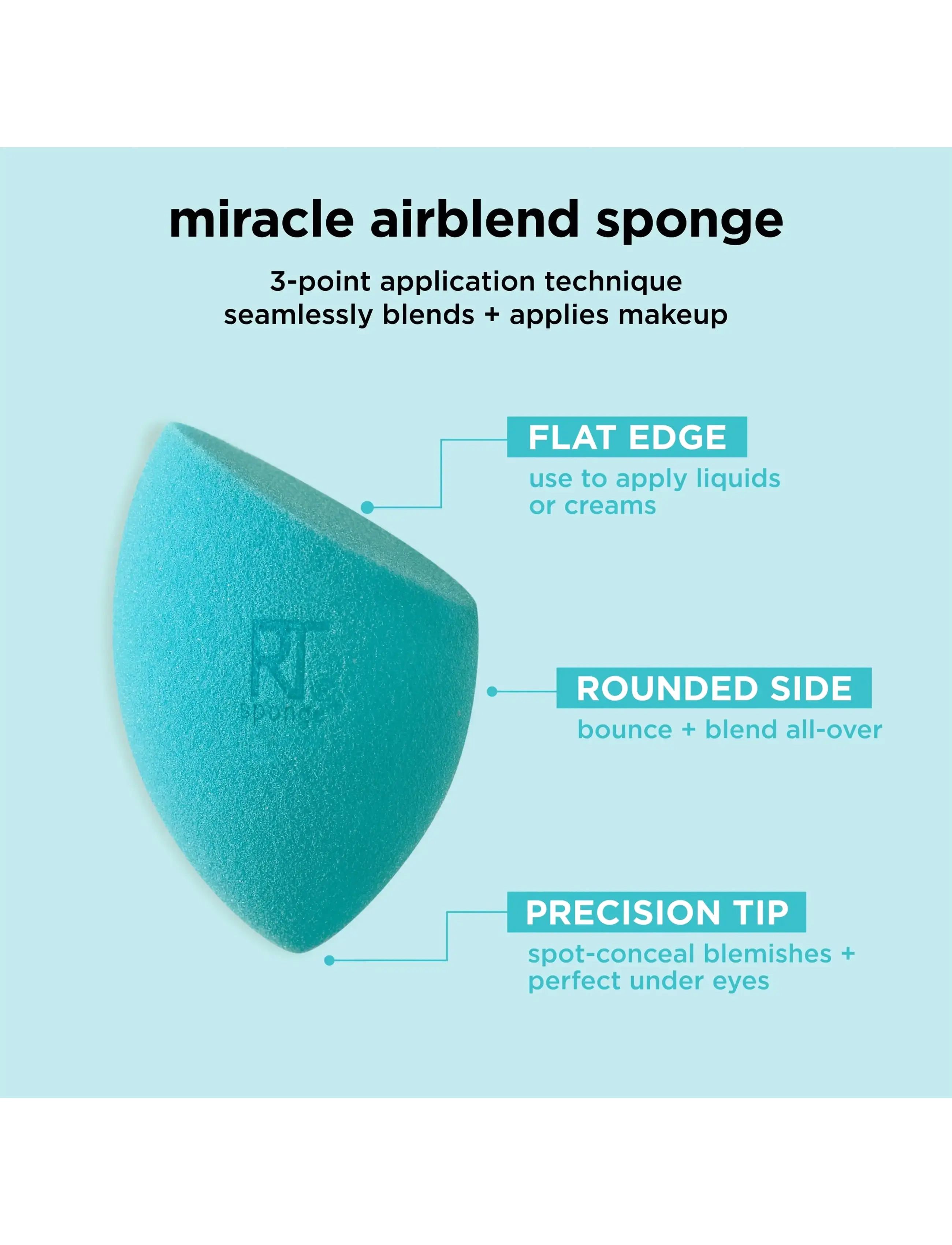 Real Techniques - Real Techniques Miracle AirBlend Sponge+ - makeup - no colour - 5