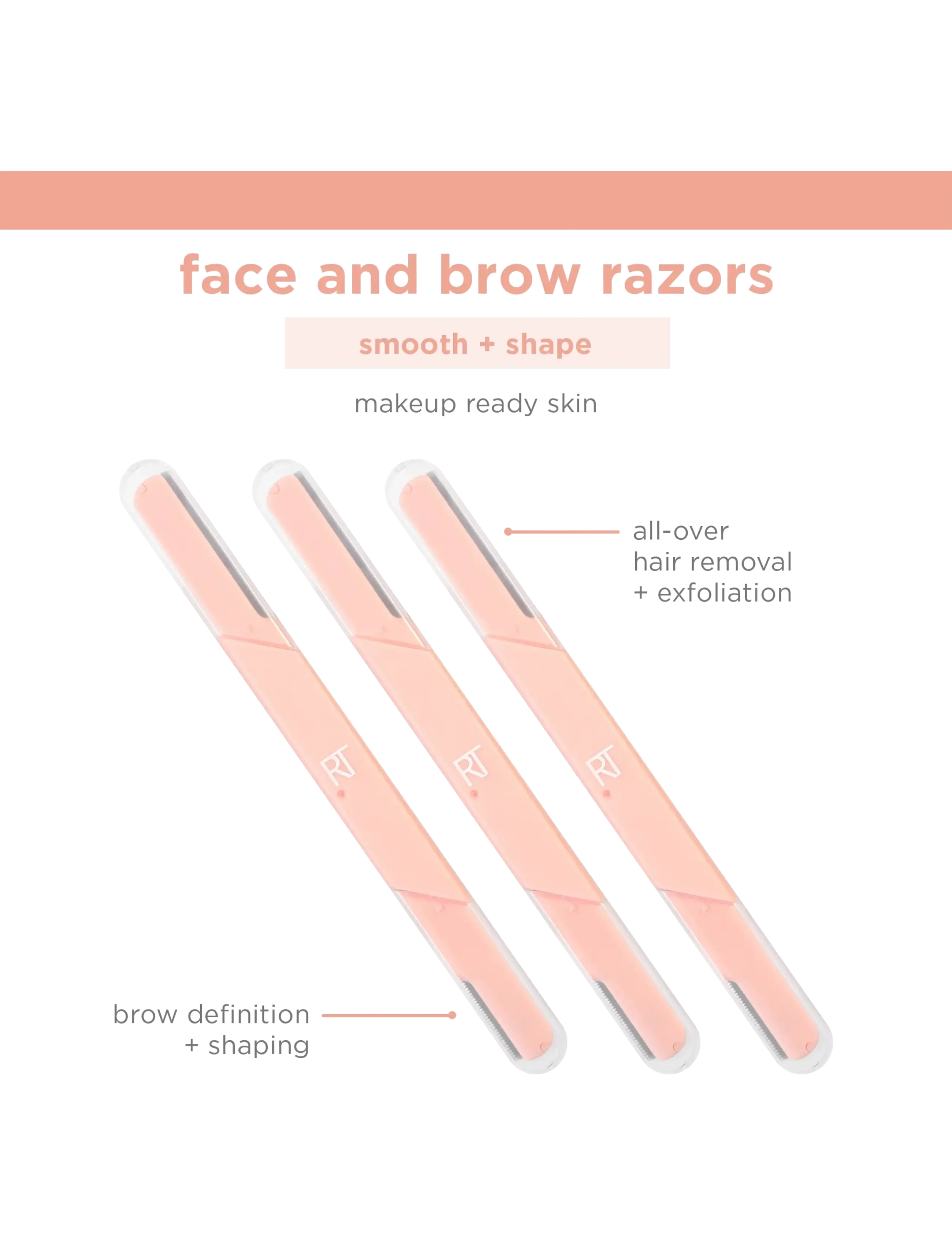 Real Techniques - Real Techniques Face and Brow Razors - barberskrabere - no colour - 2