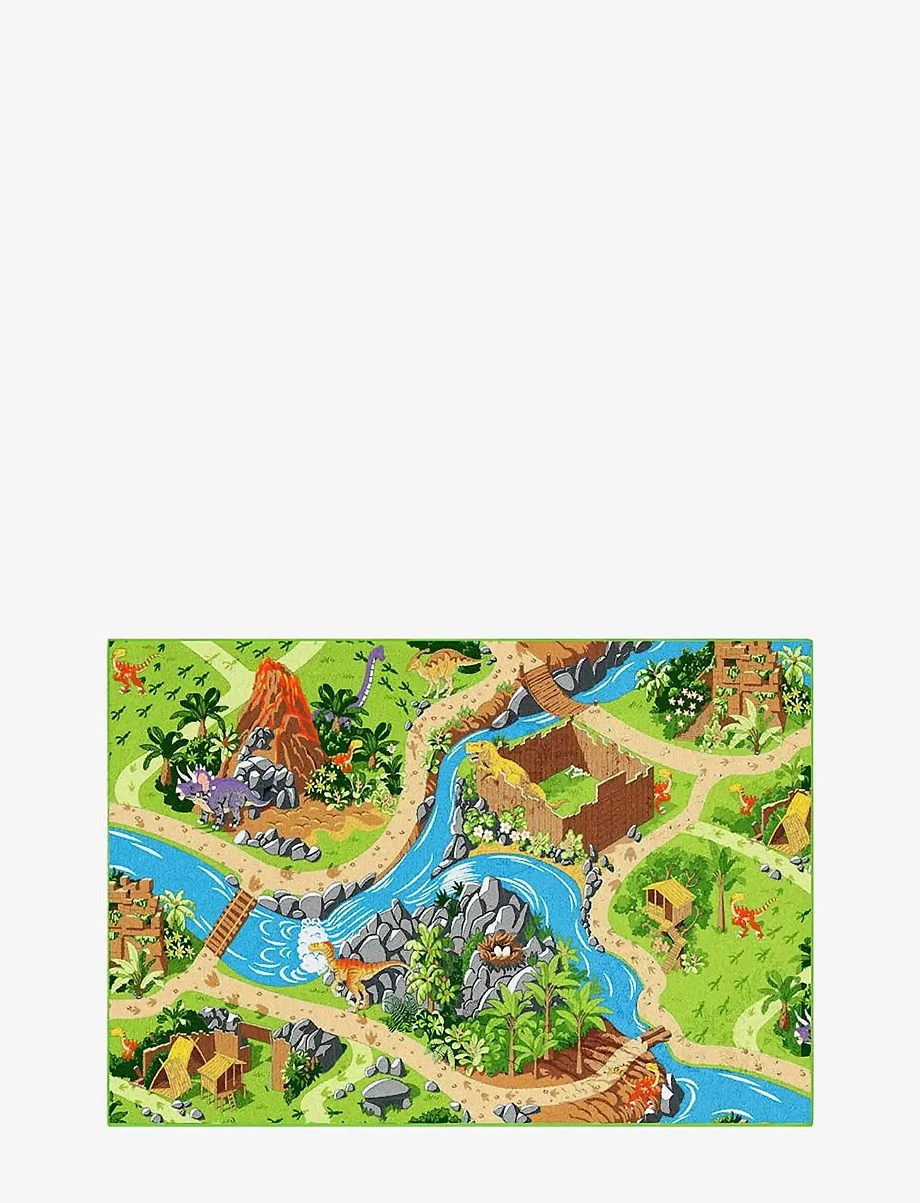 Rebel Roads - Dino World Playmat - 95 x 133 cm - rektangulære tæpper - green - 0