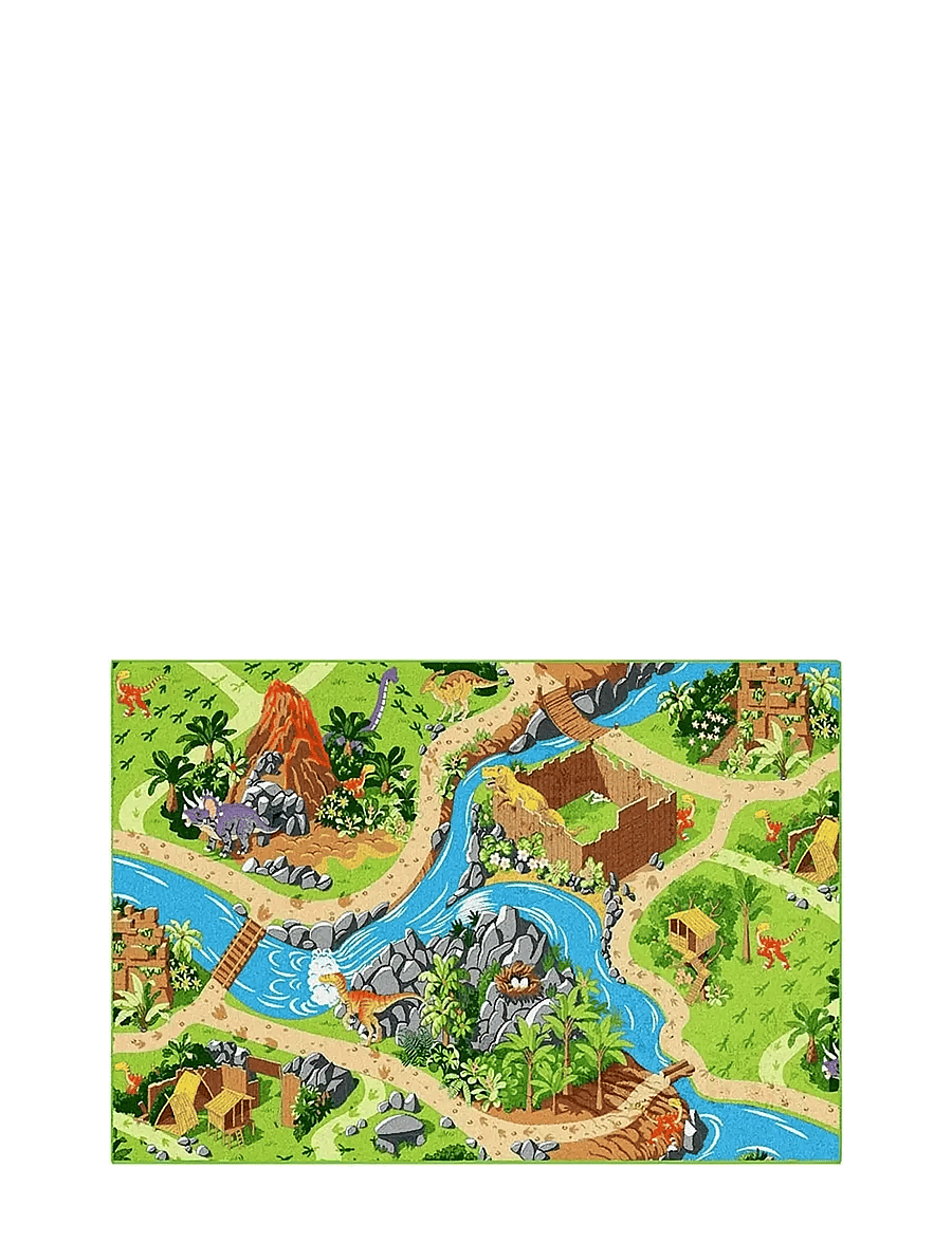 Rebel Roads - Dino World Playmat - 95 x 133 cm - ferhyrndar mottur - green - 1