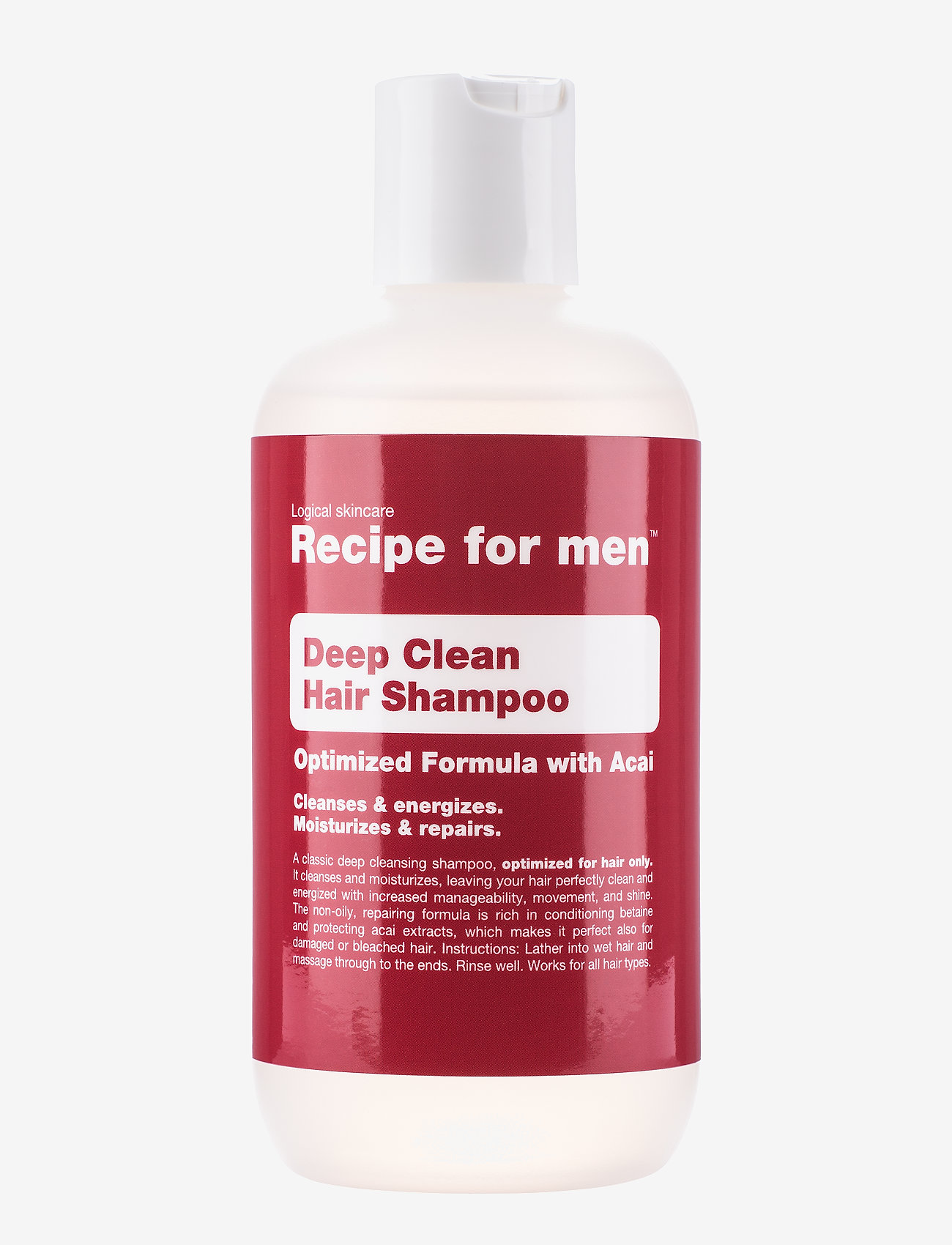 Recipe for Men Recipe Deep Cleansing Shampoo, Shampoo, Nude, Str: 250 ml