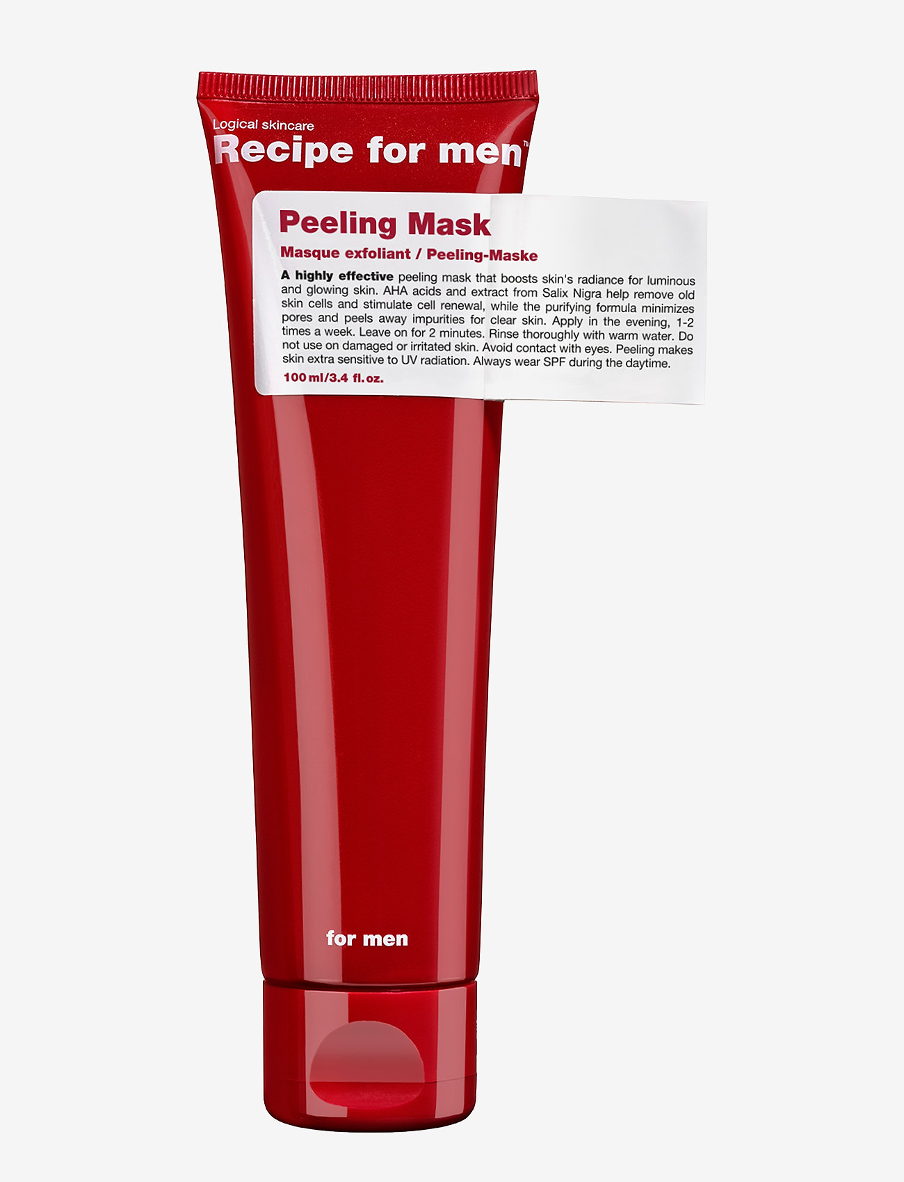 Recipe for Men Recipe Peeling Mask, 100 ml, Nude, Ansigt > Ansigtsscrub, Herre